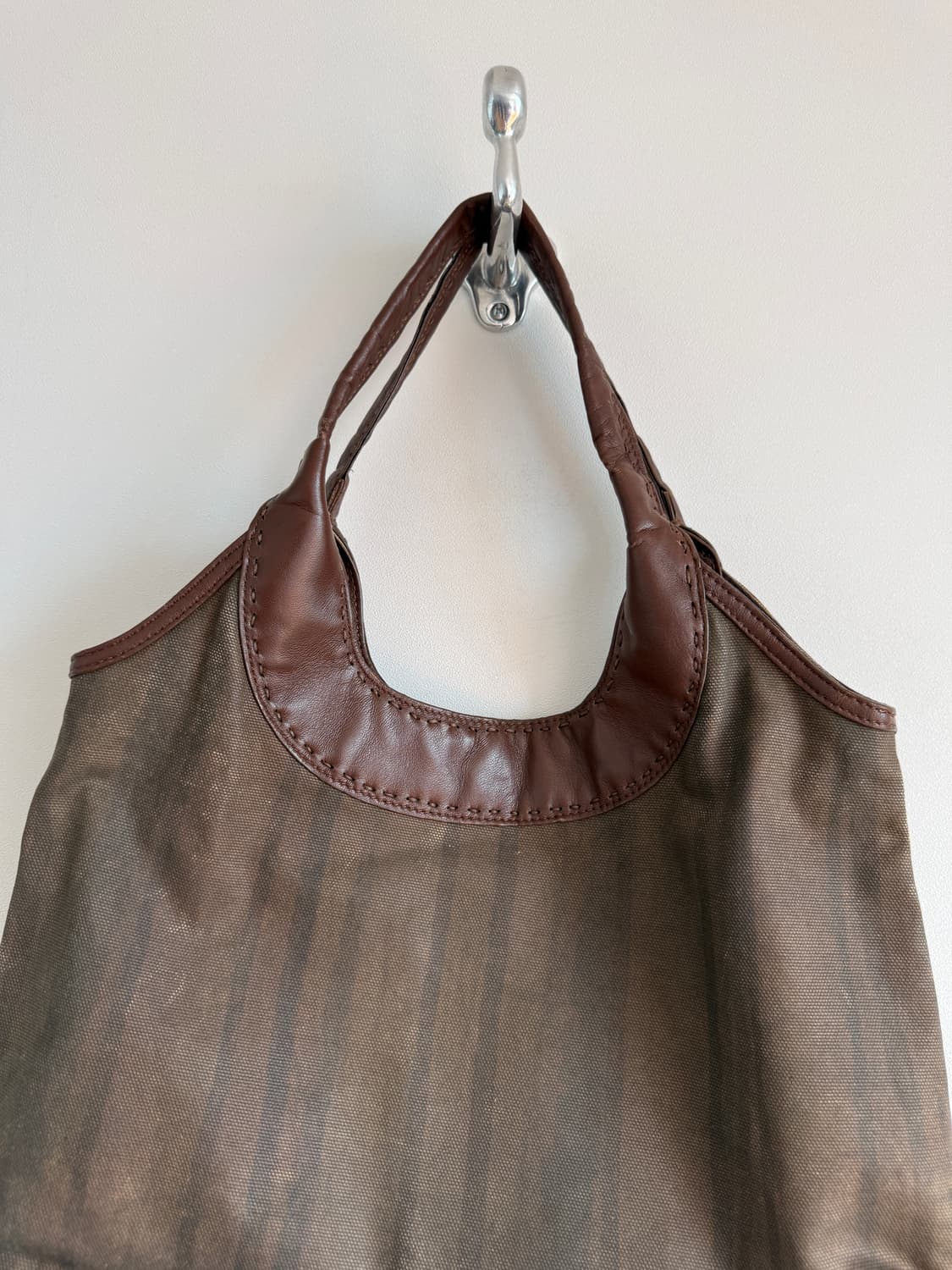 이새(isae) 코튼&레더 숄더백(큰 사이즈) 상품이미지2