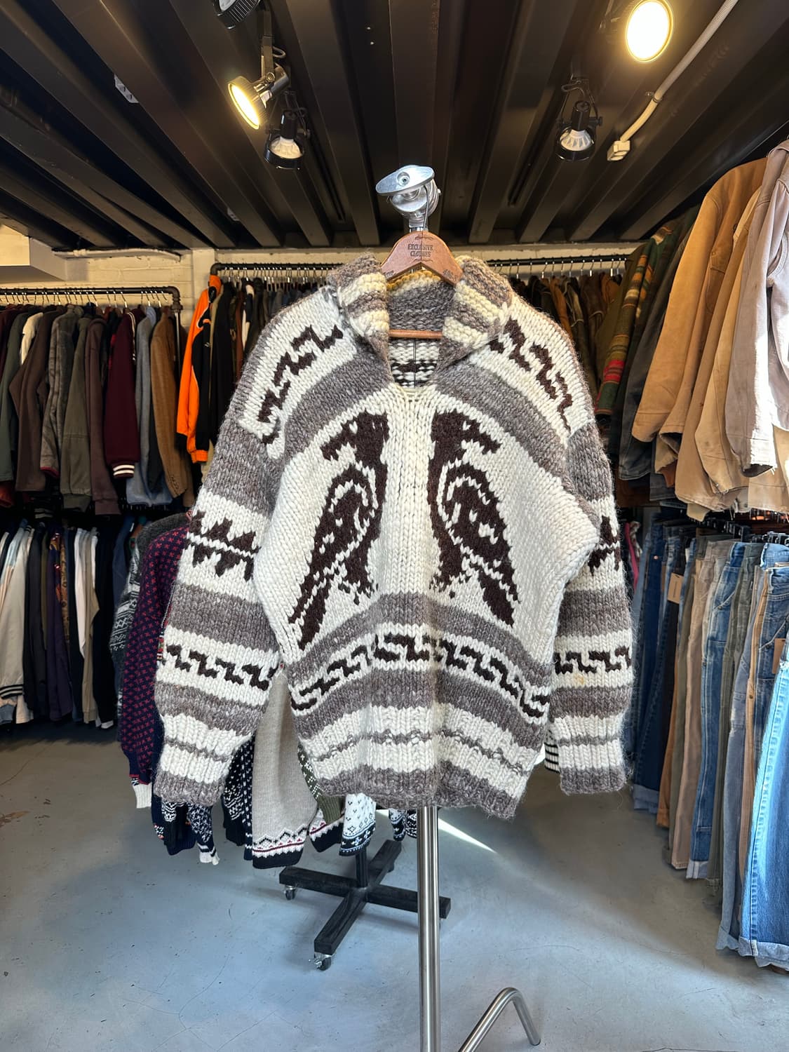 캐나다 헤비울 코위찬 스웨터 상품이미지1