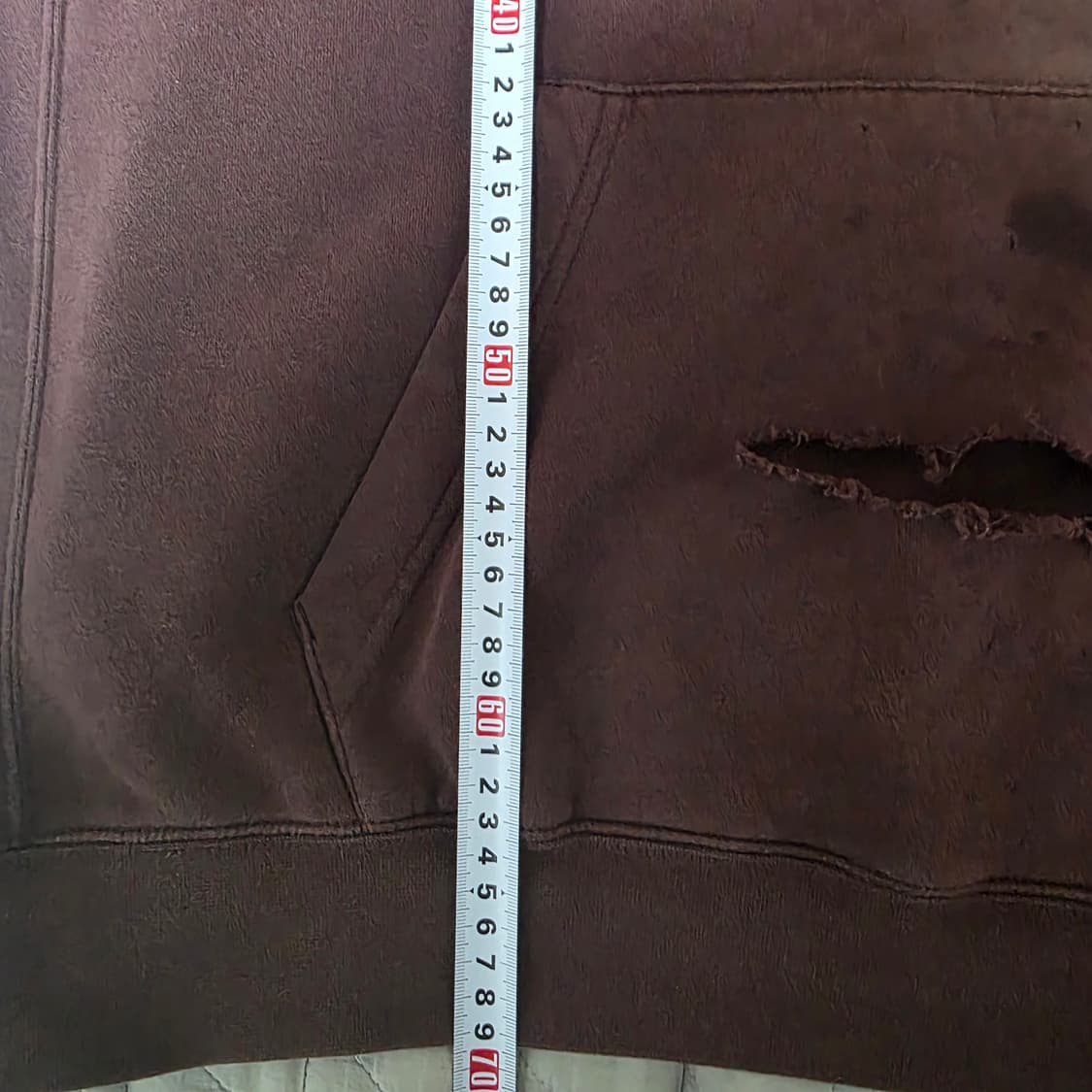 [XL] 빈티지 Y2K 나이키 브라운 데미지 후드티 트래쉬드 상품이미지9