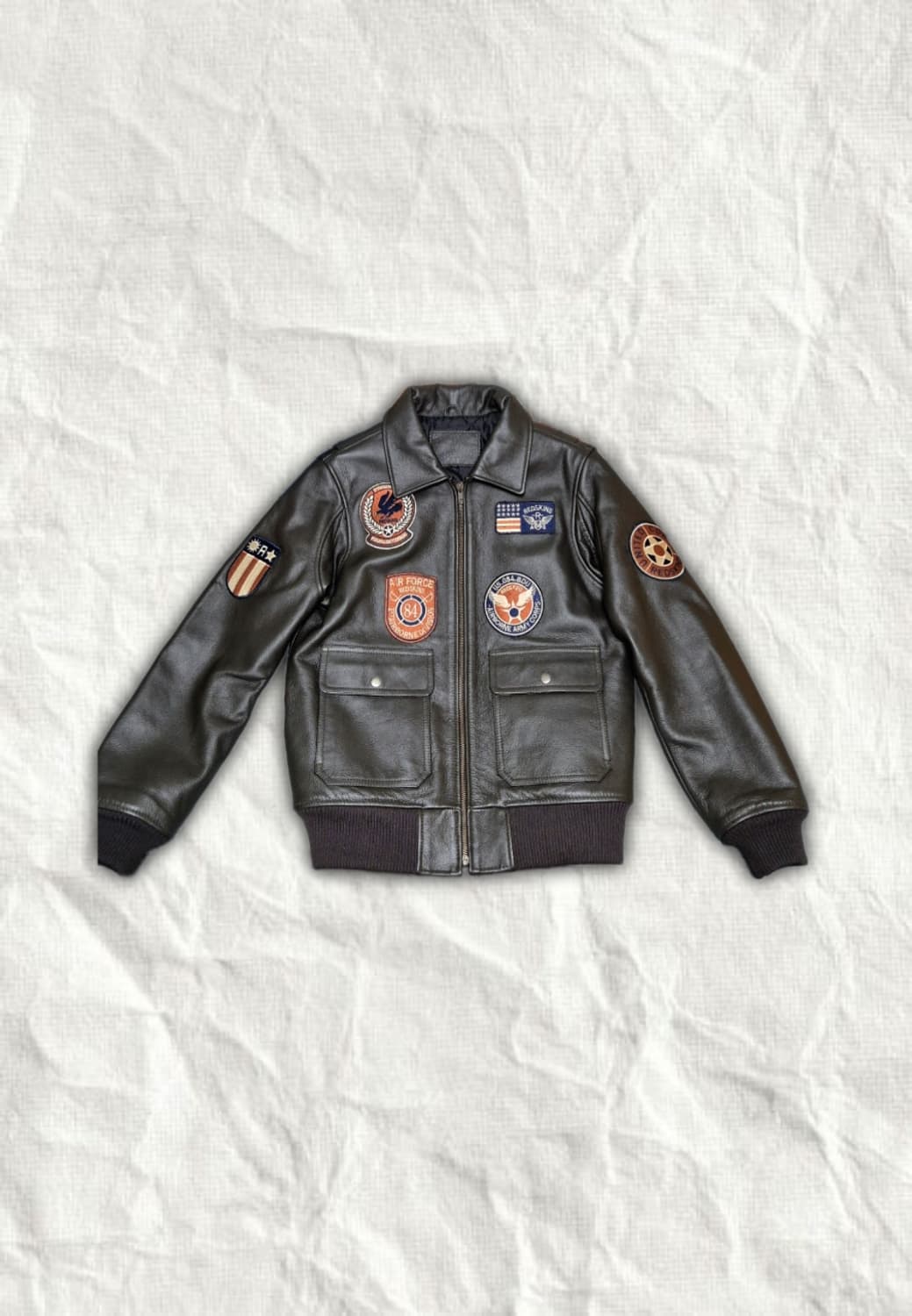 미 공굿 소가죽 레더자켓 상품이미지1