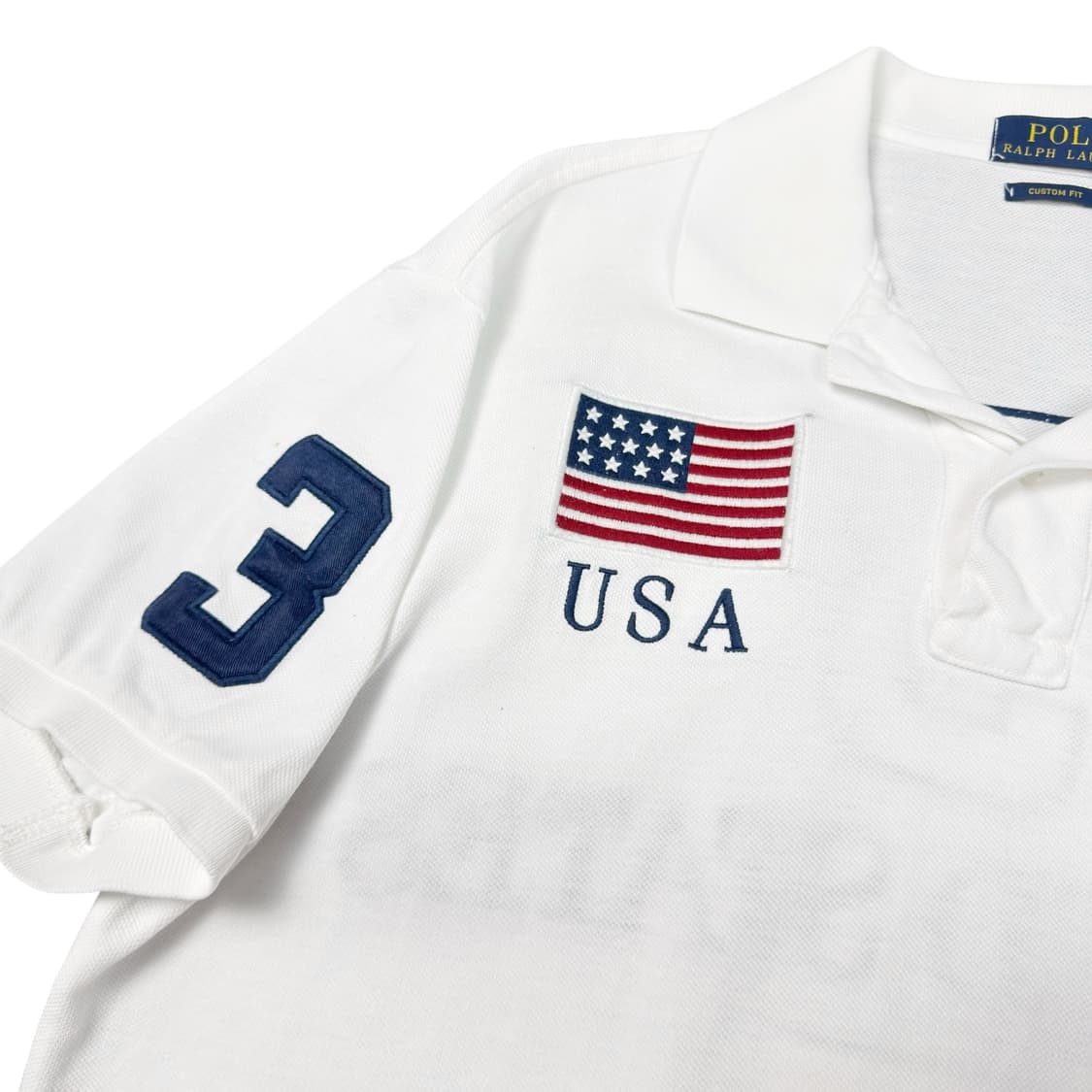 (M) 폴로 랄프로렌 USA 빅포니 피케 화이트 상품이미지3