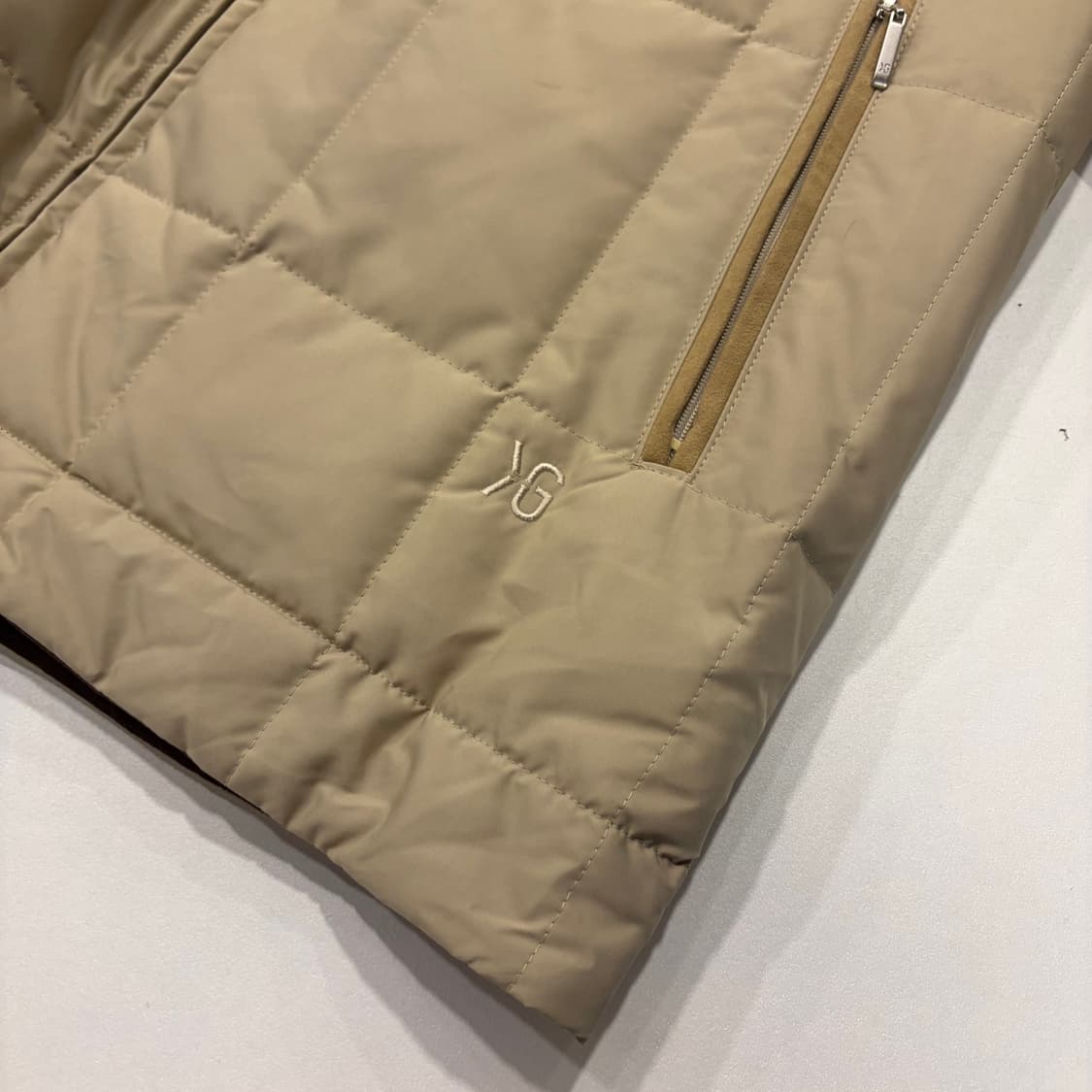 [4] 03s 겐조 골프 리버시블 베이지 퀼팅 패딩 점퍼 D978 상품이미지7