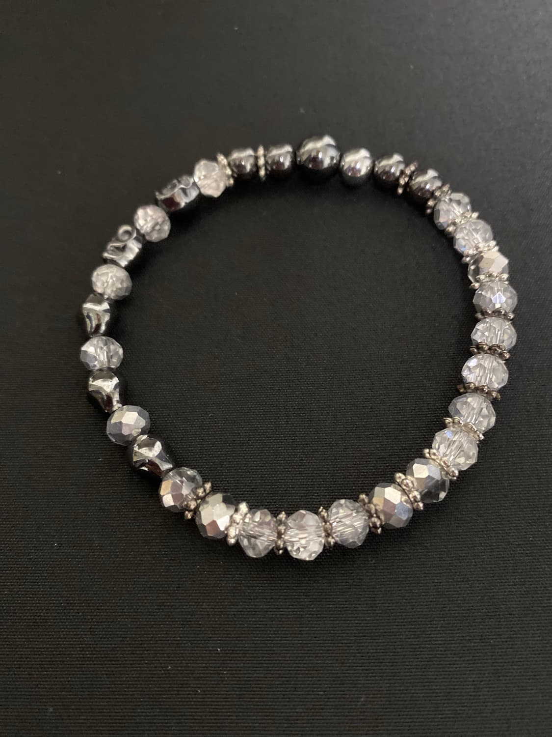 스컬 크리스탈 원석 팔찌 상품이미지3