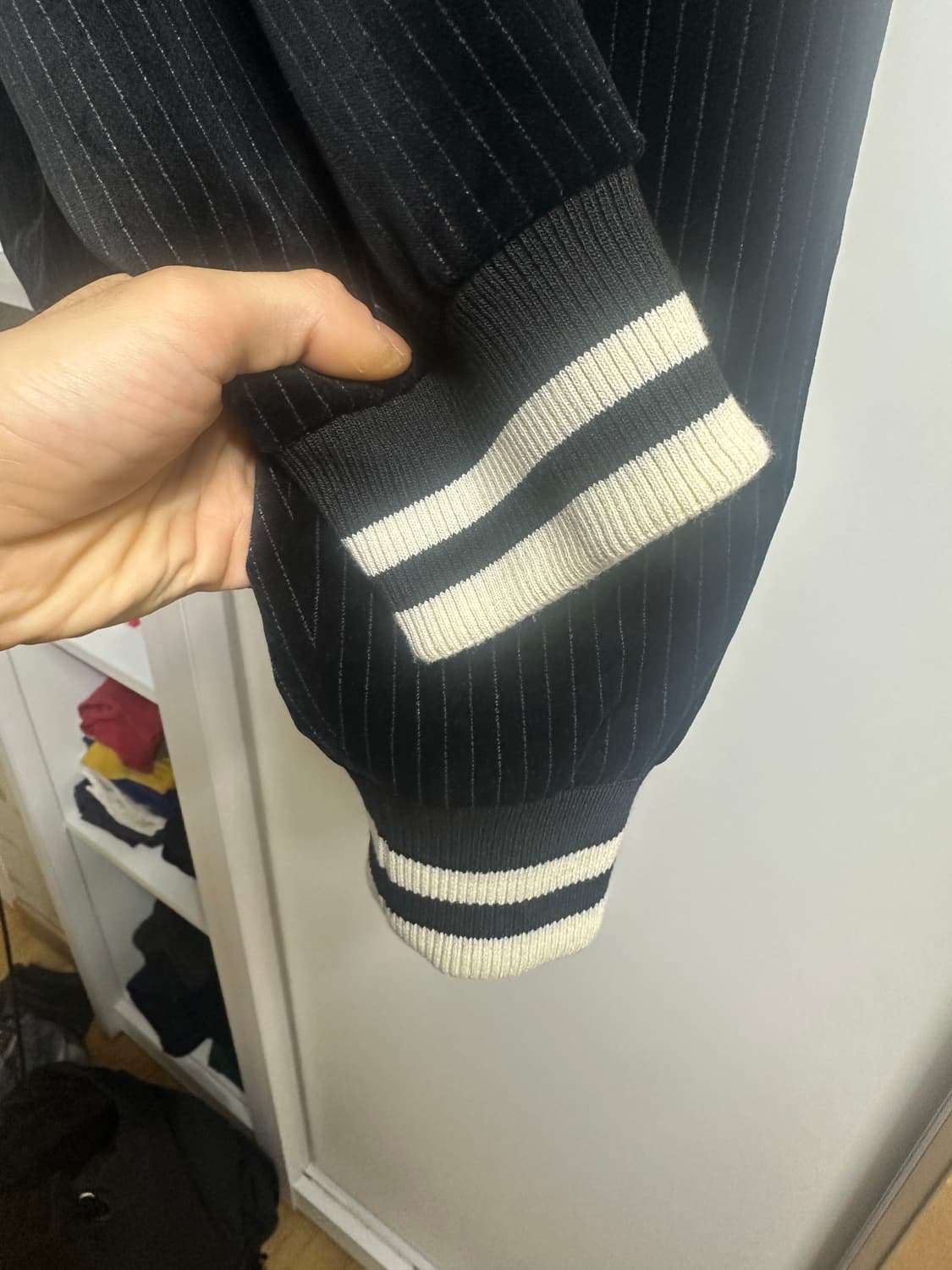 (L) 유스 벨벳 스트라이프 트랙 상품이미지3