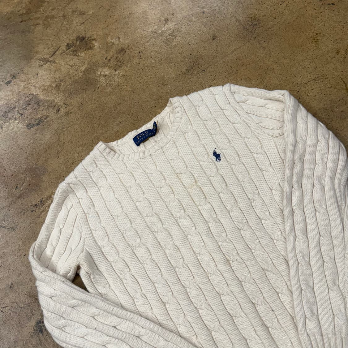폴로 랄프로렌 화이트 크림 니트 상품이미지1