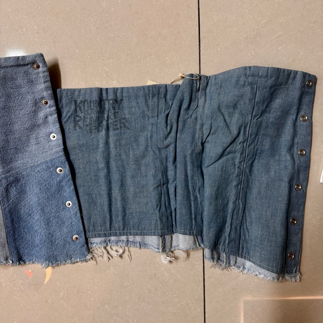 캐피탈 데님 패치워크 코르셋 상품이미지4