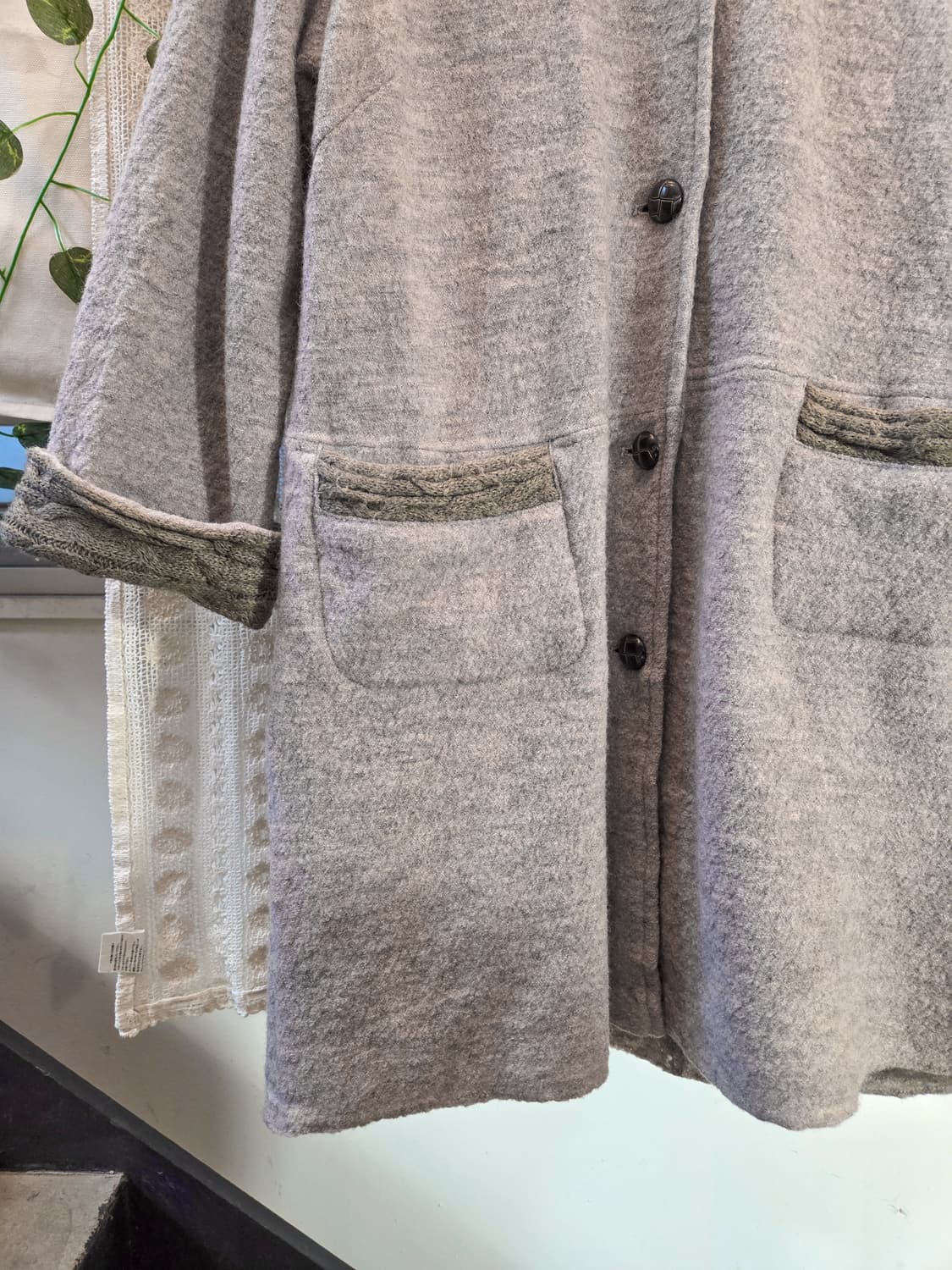 그레이 포켓 후드 코트 상품이미지3