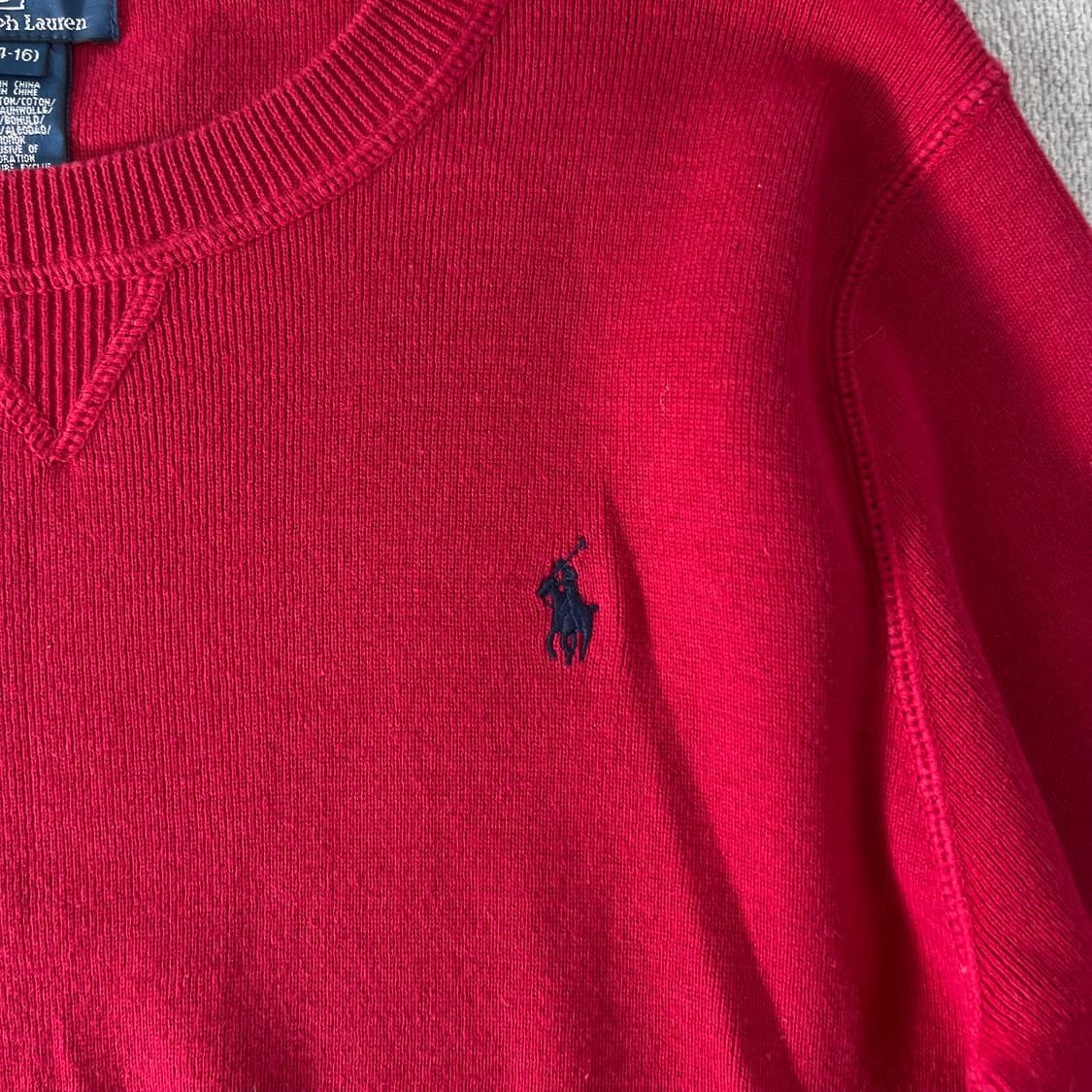 95 폴로랄프로렌 코튼 레드 니트 상품이미지3