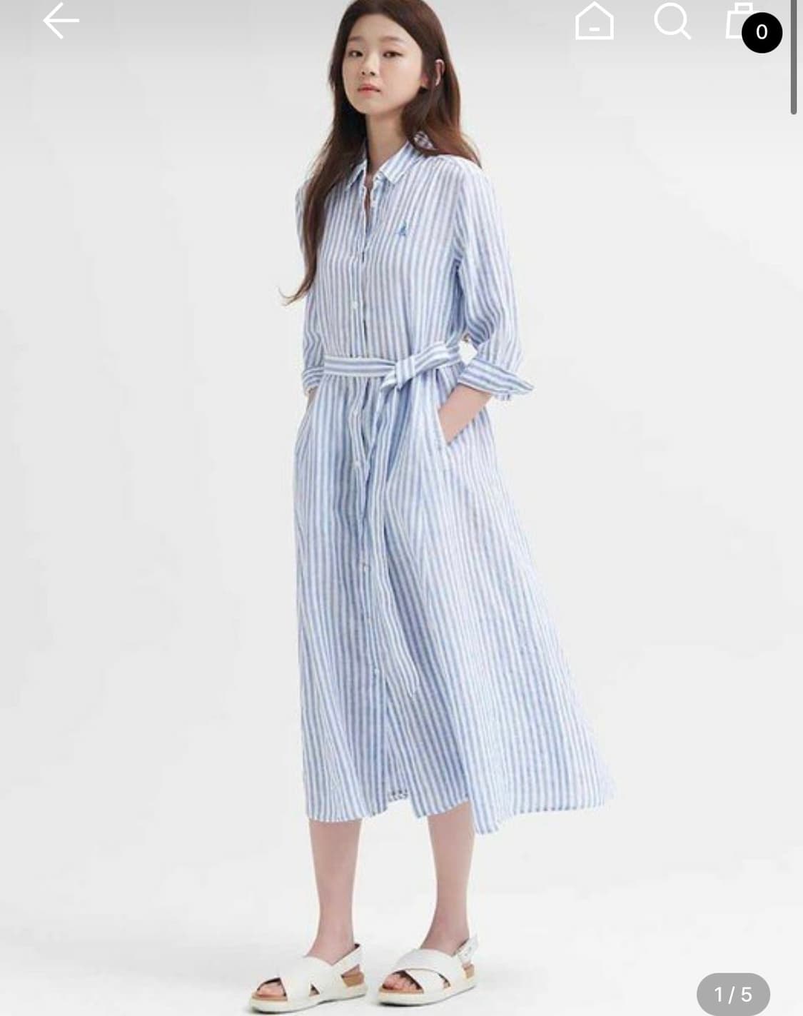 beanpole 빈폴 블루린넨 원피스 상품이미지1