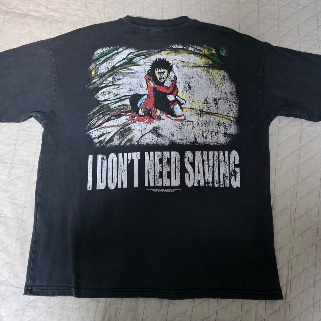 [L] 아키라 24 부틀렉 티셔츠 페이디드 블랙 상품이미지4