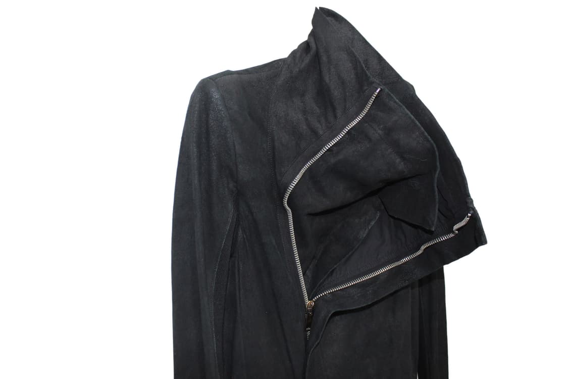 Rick Owens 15ss 릭오웬스 램스킨 레더 하이넥 바이커 자켓 상품이미지3