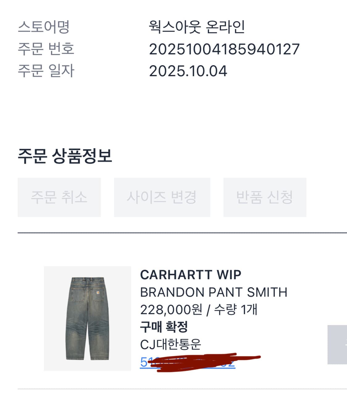 칼하트윕 브랜든 팬츠 이번출시 제품 상품이미지4