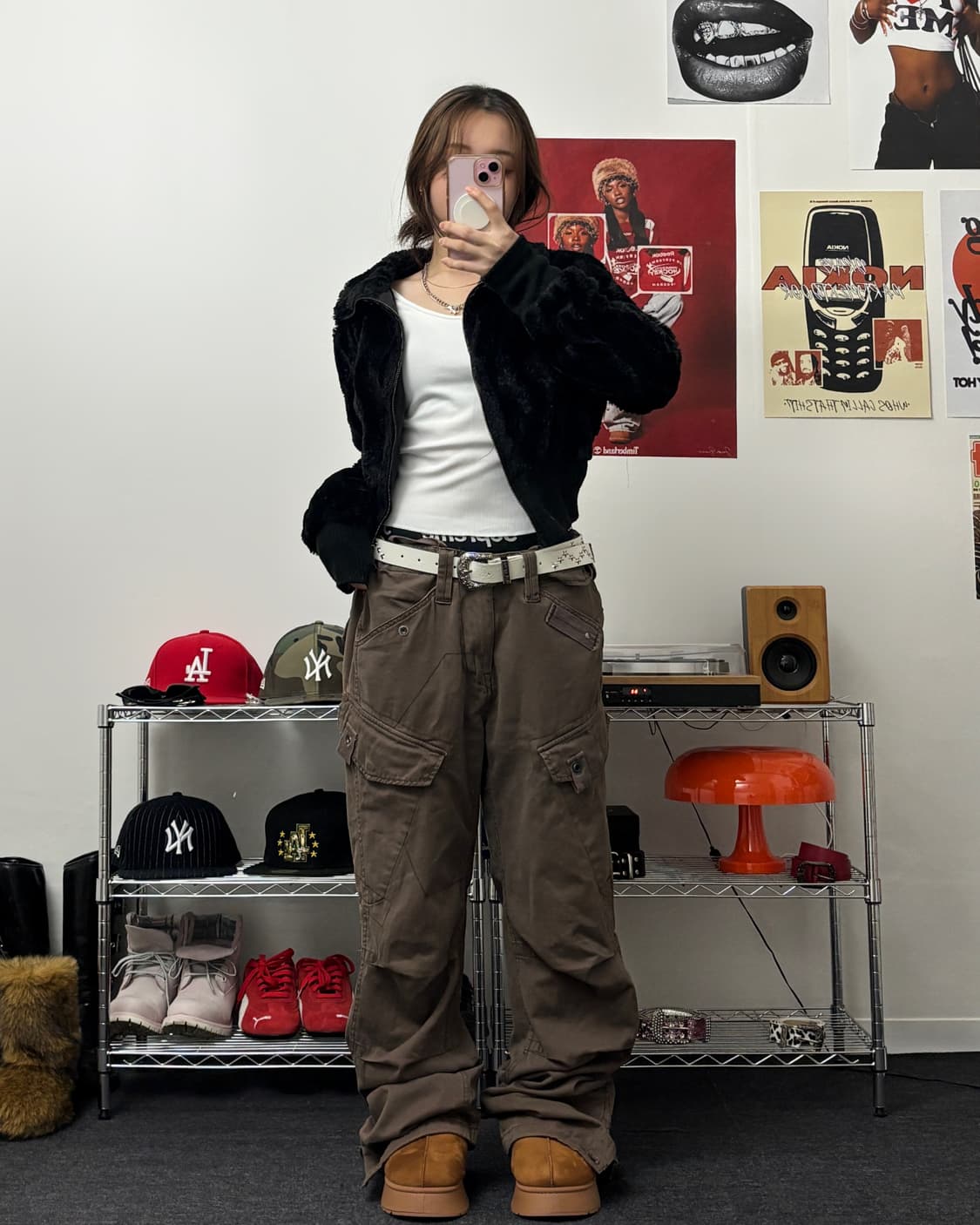 올드 빈티지 크롭 포우 퍼 자켓 상품이미지4