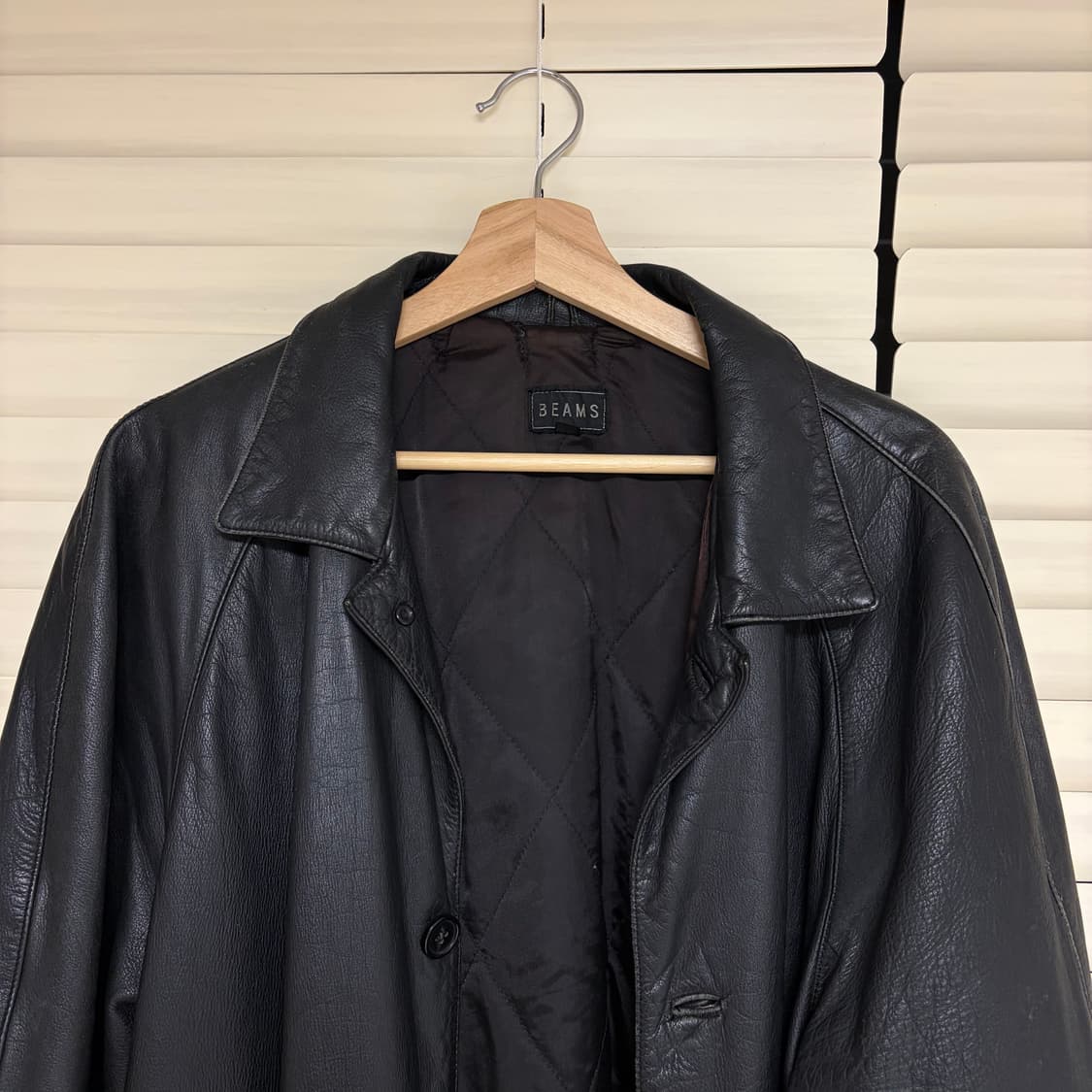 90s 올드 빔즈 Beams 아카이브 빈티지 레더 카코트 자켓 L 상품이미지2