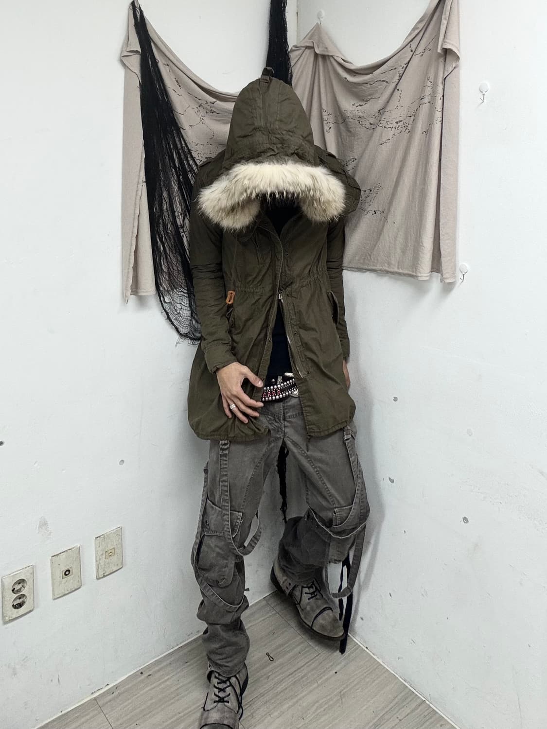 [2000s G.O.A] Archive Grunge Raccoon Fur 상품이미지3