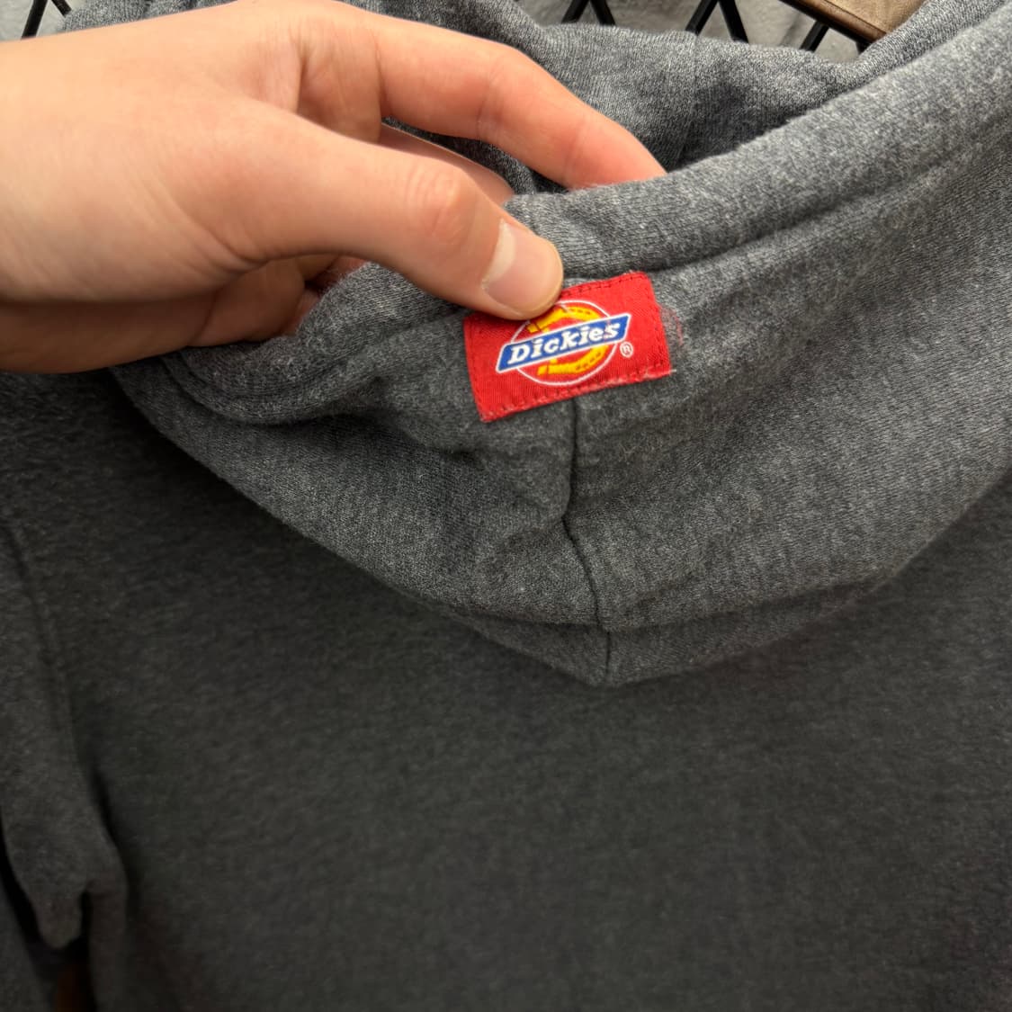 디키즈 후드 집업 전면 로고 포인트 그레이 화이트 상품이미지7