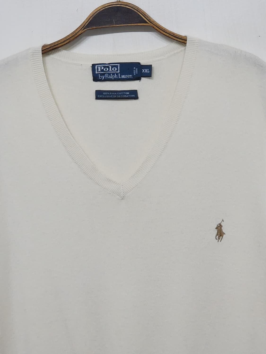 (XXL) 랄프로렌 폴로 빅사이즈 조끼 아이보리 피마코튼 베스트  상품이미지2