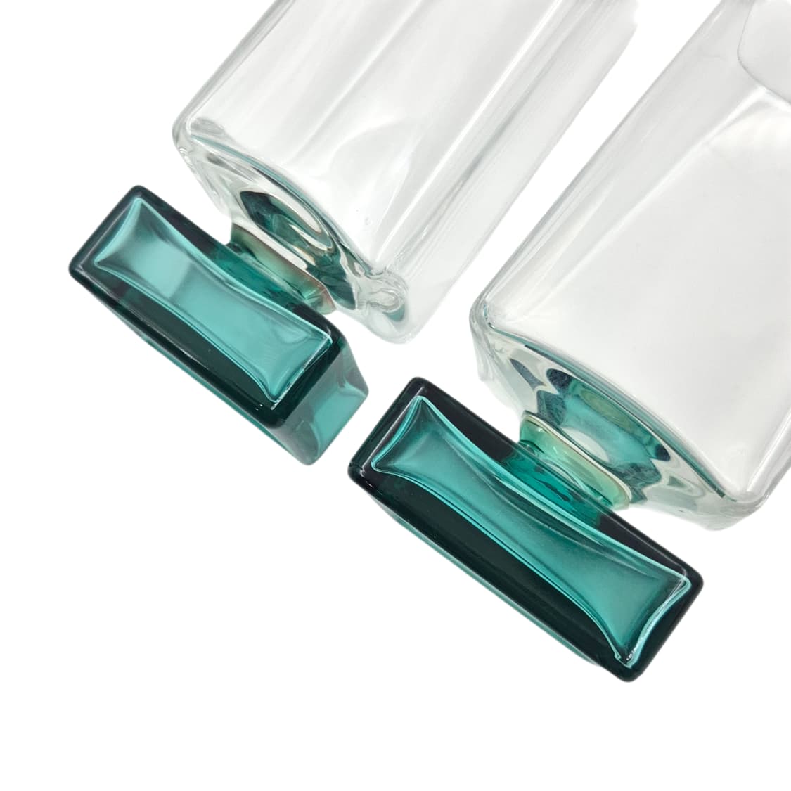 90s 이탈리아 루이지 에메랄드 스퀘어 잔 1p 상품이미지5