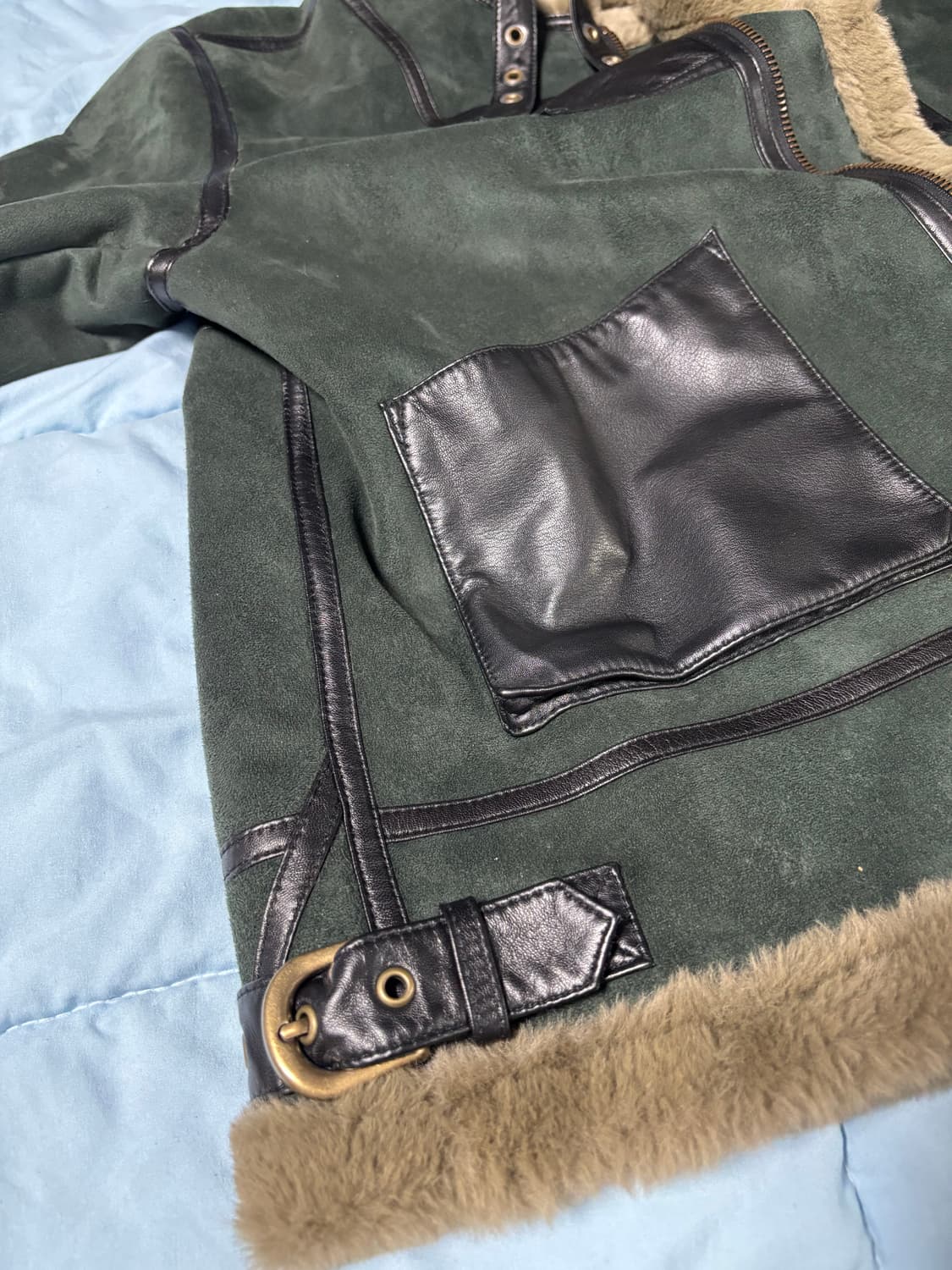 L) vdr B-3 플라이트 자켓 무스탕 무통 자켓 상품이미지5