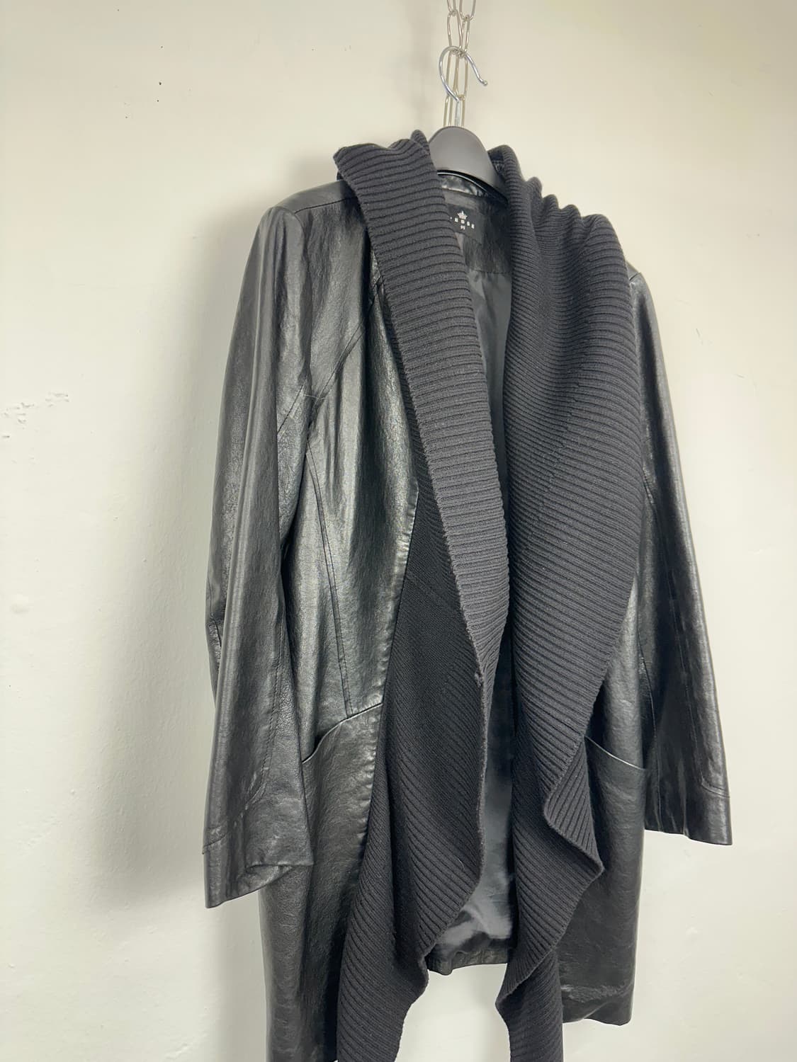 Sheepskin knit drape jacket  상품이미지6