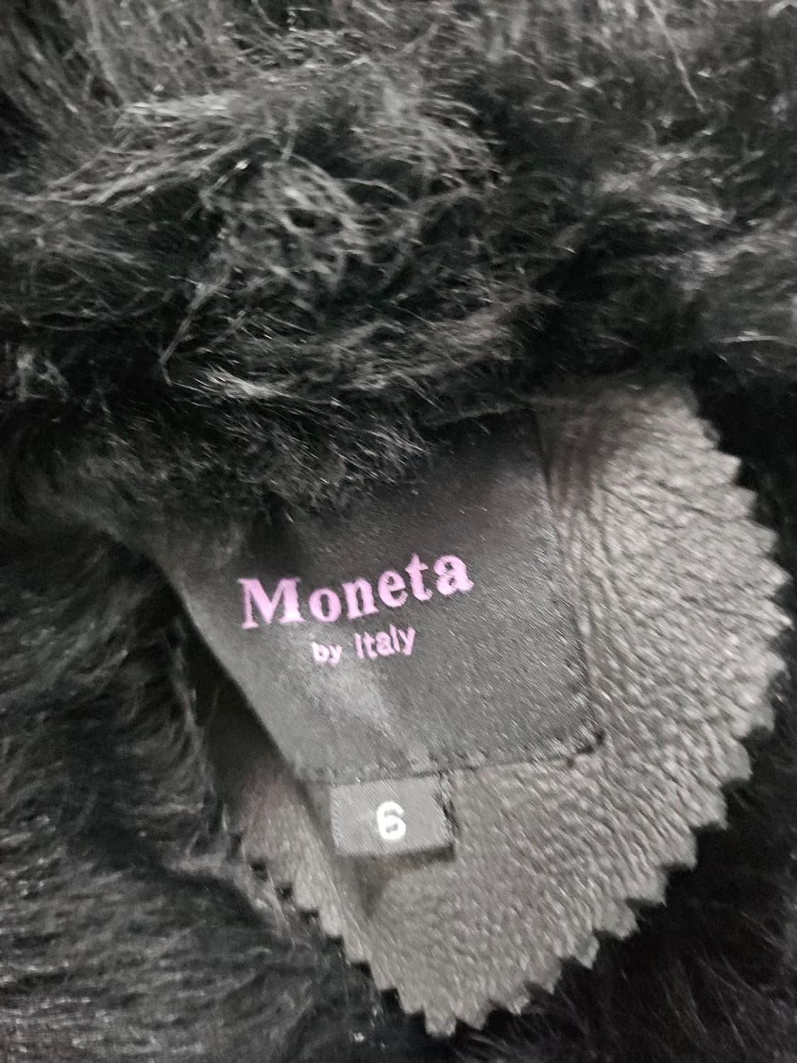 모네타 블랙 무스탕 롱 코트 마른55 상품이미지7