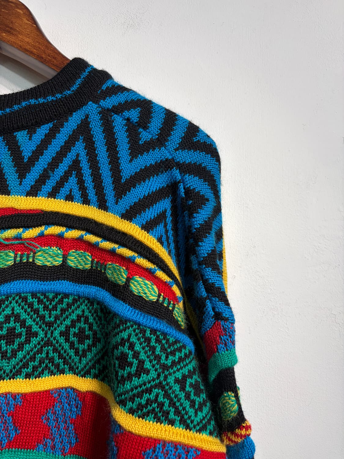 Wool 100% 3D 멀티컬러 vintage knit L 상품이미지7