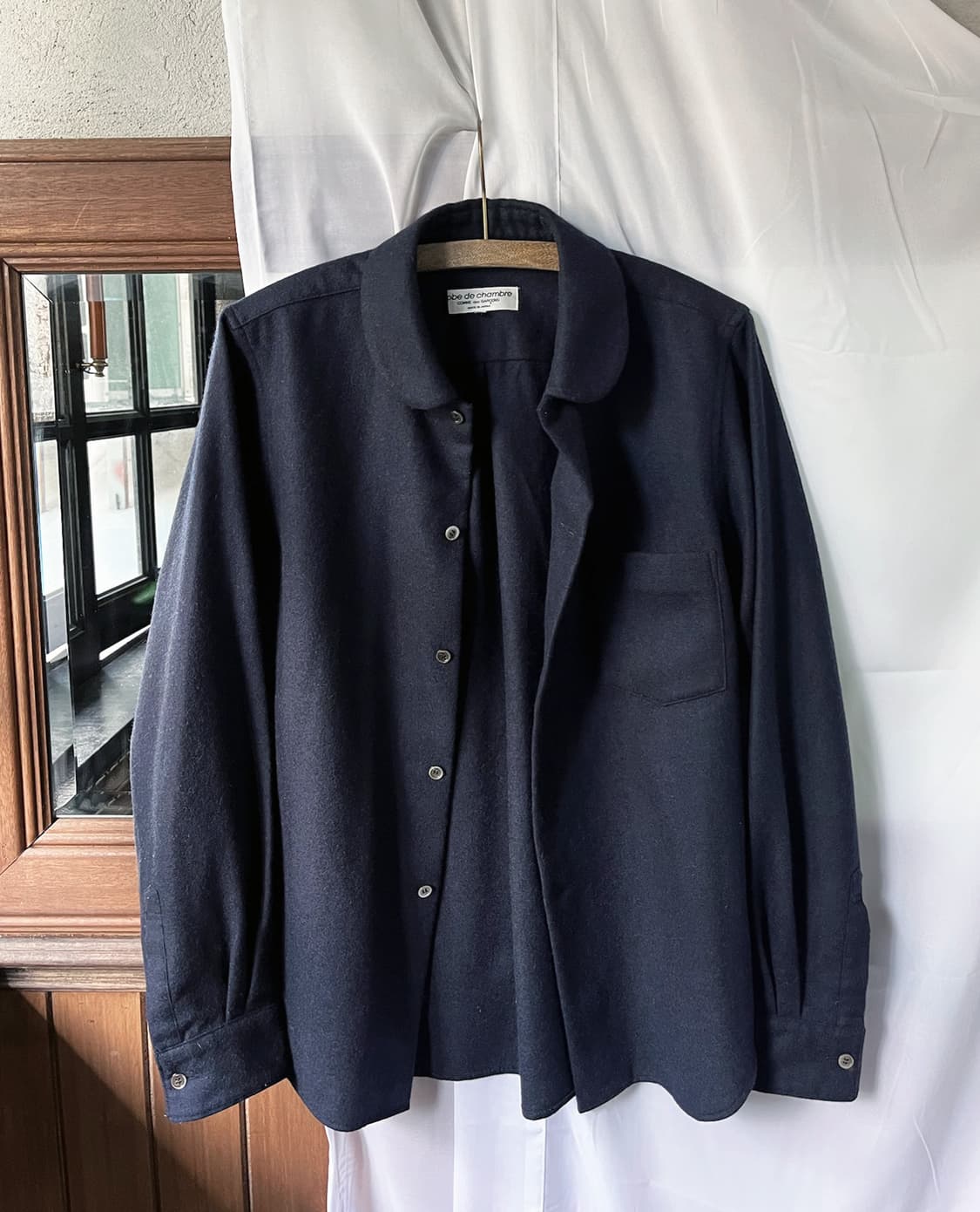 COMME DES CARCONS navy wool shirt 상품이미지7
