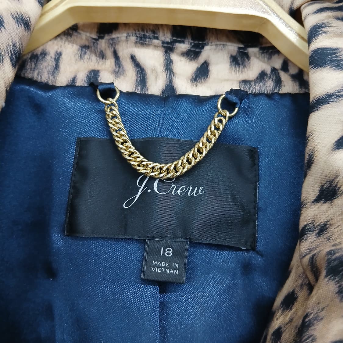 J. Crew 레오파드 패턴 후드 롱 코트 상품이미지6