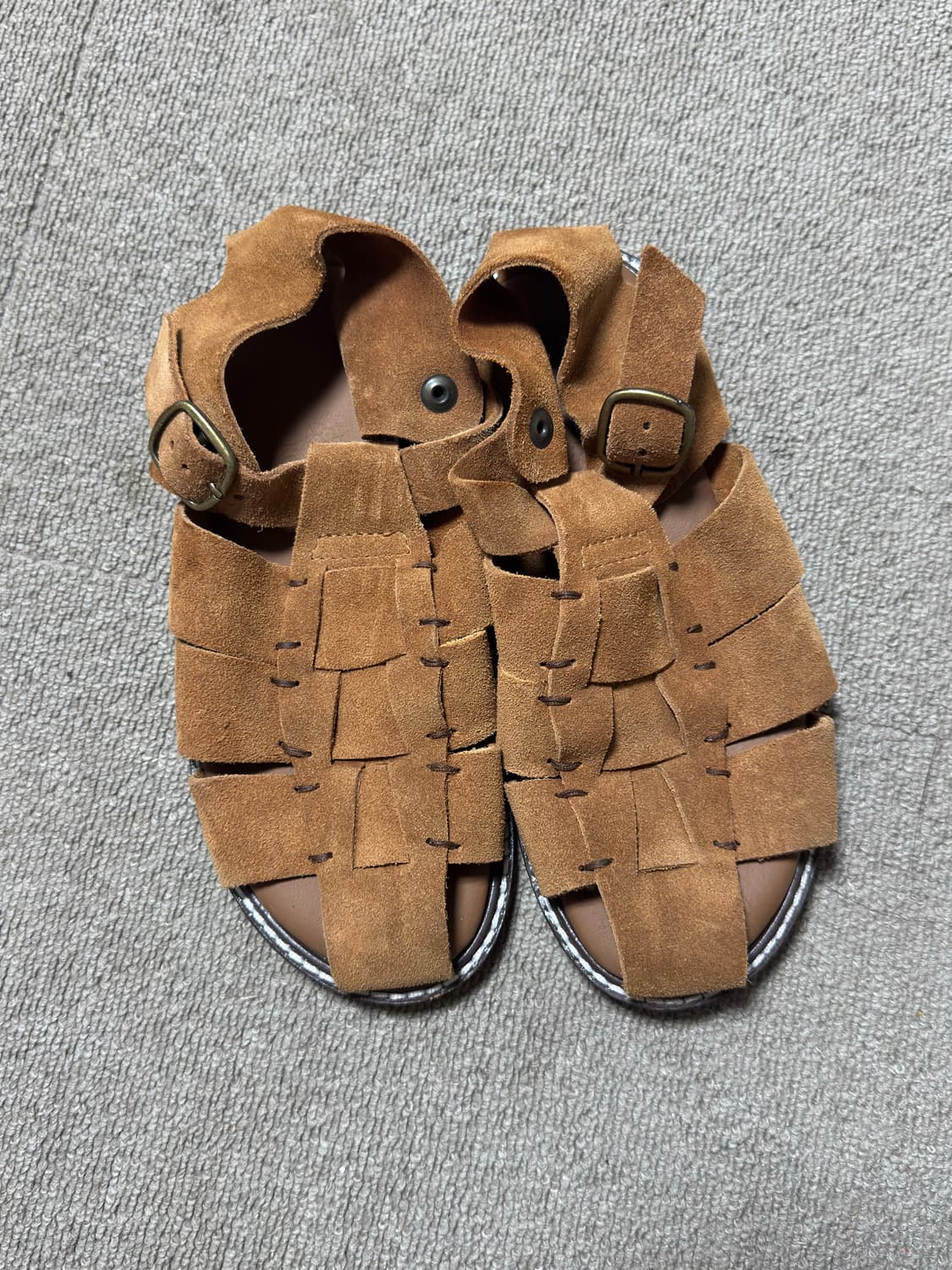 안티치로마노 이탈리아 스웨이드 피셔맨 샌들 36 상품이미지1