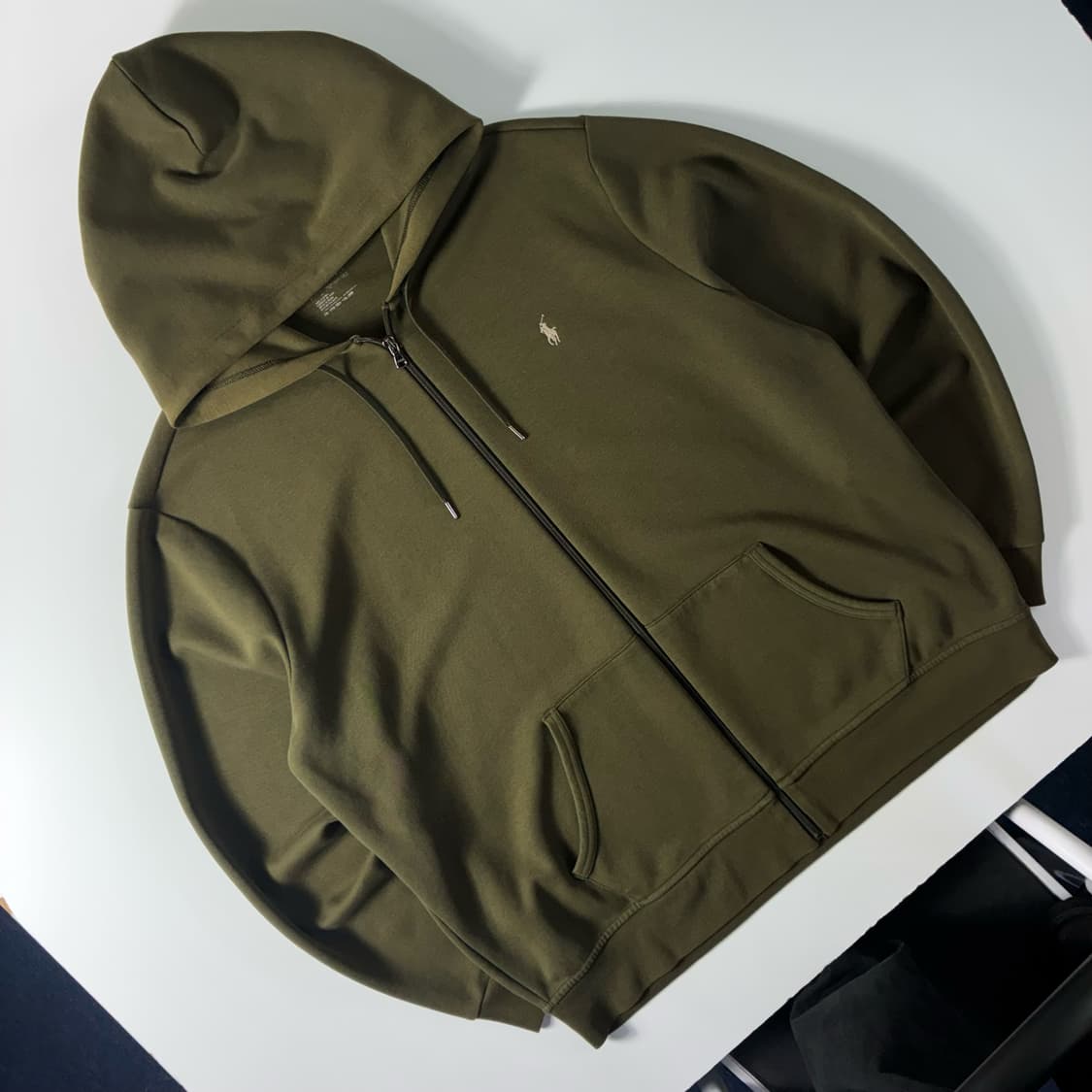 Polo  폴로 랄프로렌 자수 카키 후드집업  상품이미지1