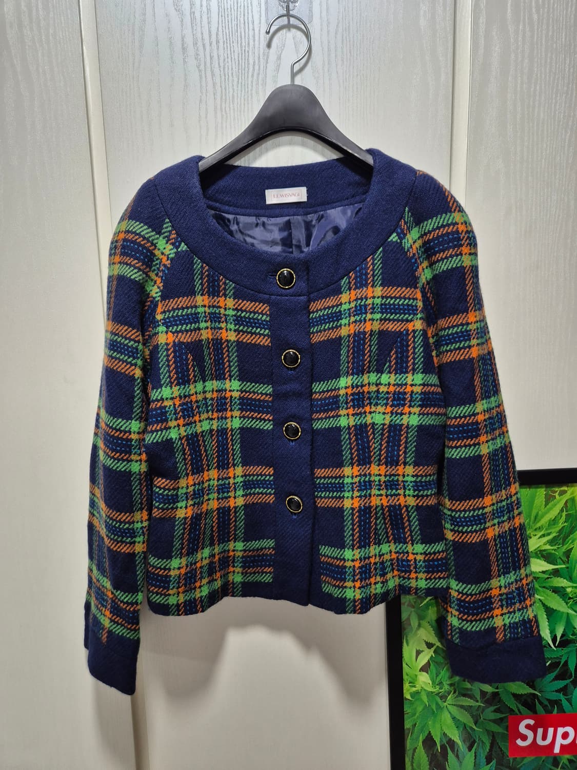 LEWISVAGLI 체크 패턴 빈티지자켓 상품이미지1