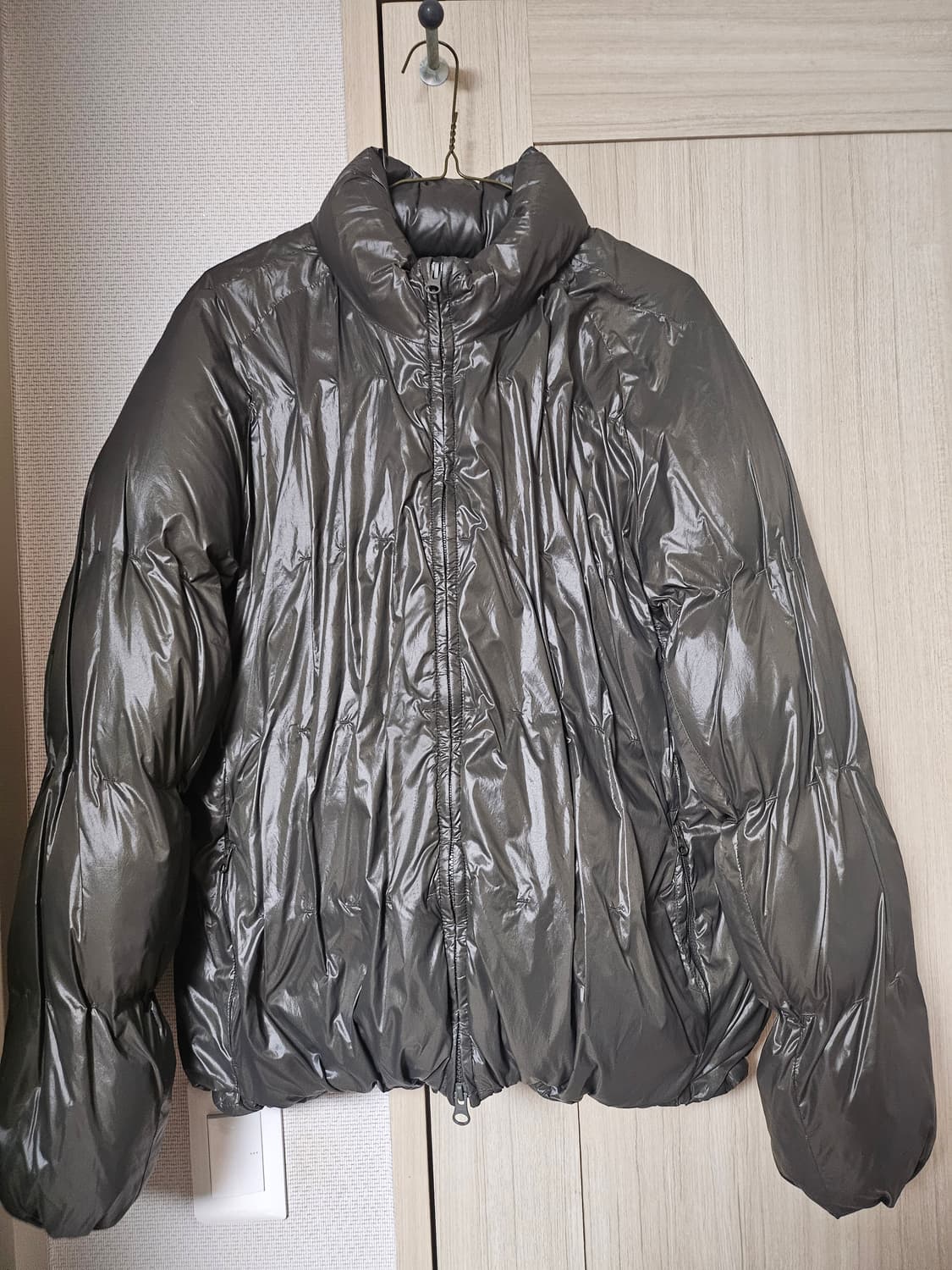 post archive faction 5.1 다운자켓 메탈릭그린 상품이미지1