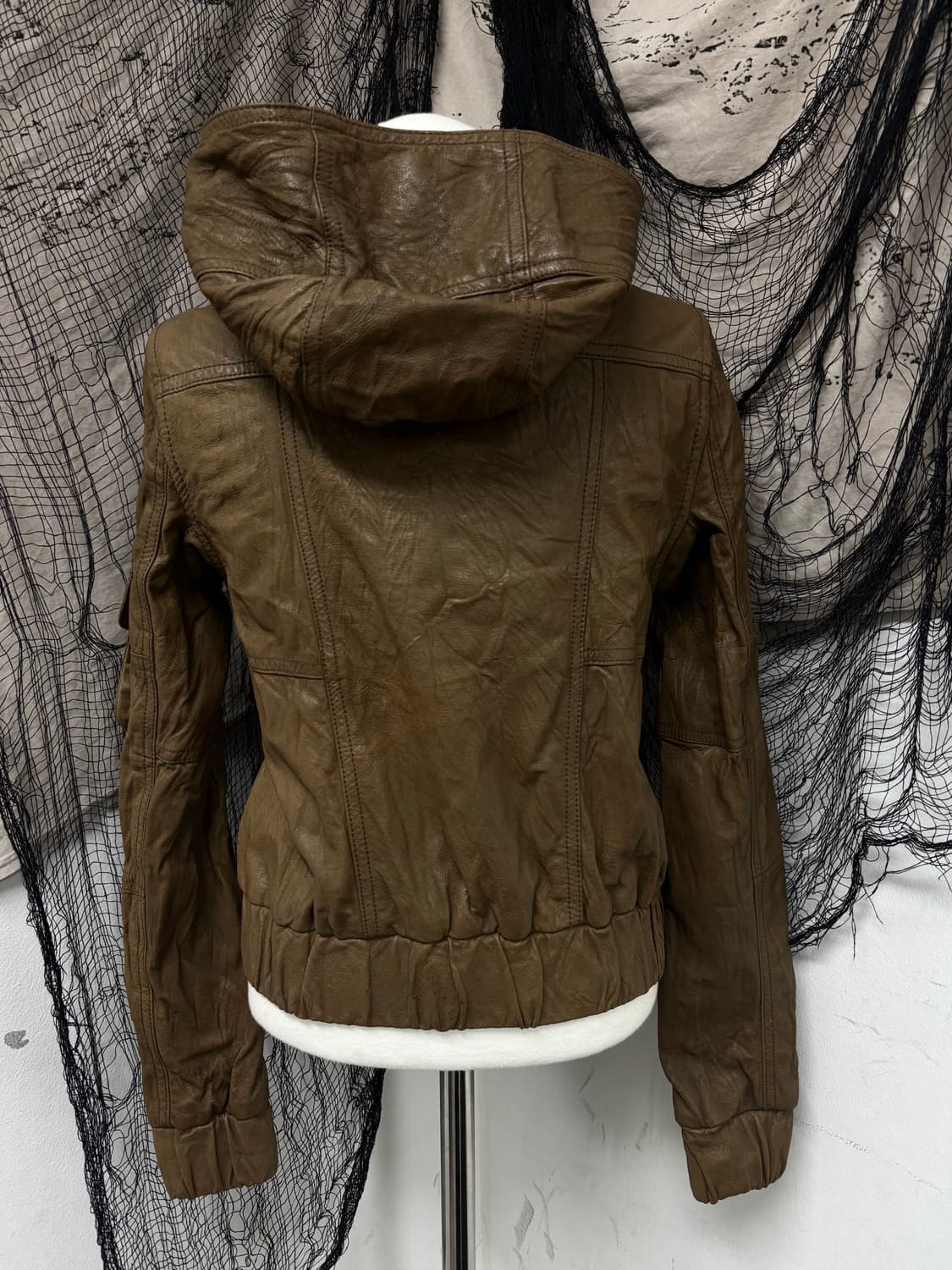 🖤RARE🖤Opium Brown Over Hoodie Leather  상품이미지5