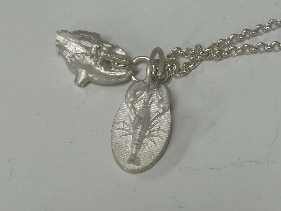 Sterling silver 탈피중인 랍스터 목걸이 상품이미지1