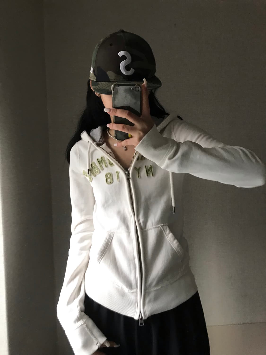 아베크롬비 화이트 후드집업 상품이미지1