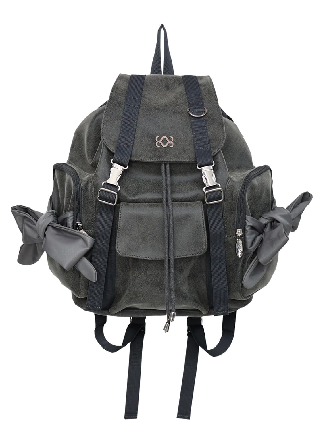 시월107 보우 백팩 누벅 차콜 상품이미지1