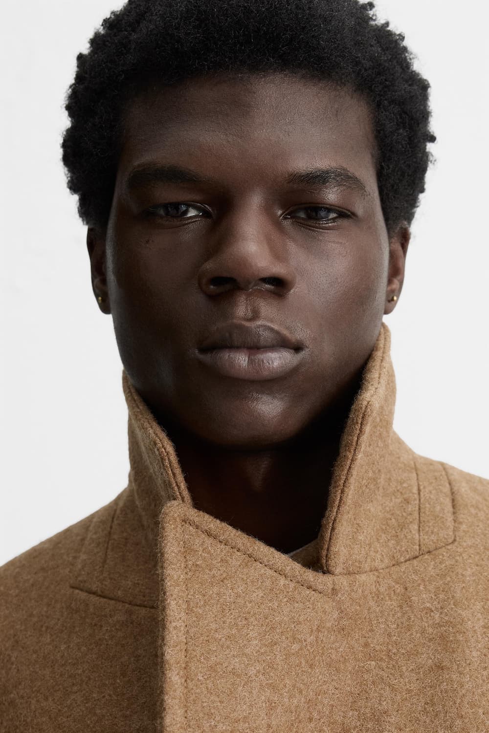 자라 울 블렌드 카멜 코트  상품이미지3