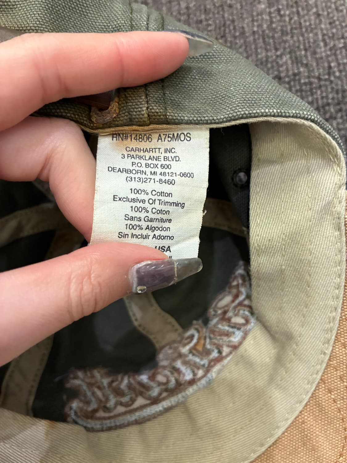 칼하트 빈티지 오데사 캔버스 볼캡(이염) 상품이미지4