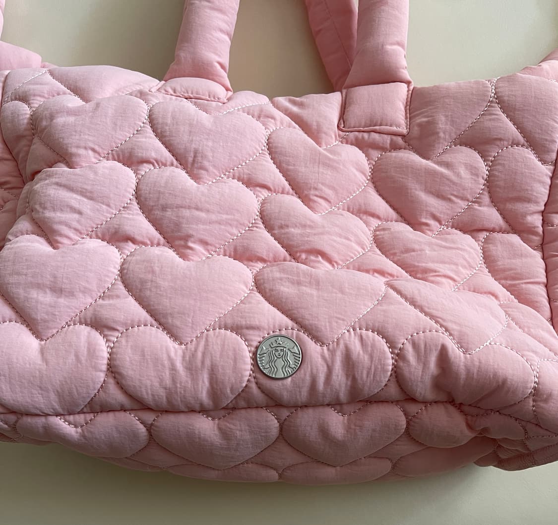 스타벅스 디어러브 하트풀 토트백 핑크 상품이미지3