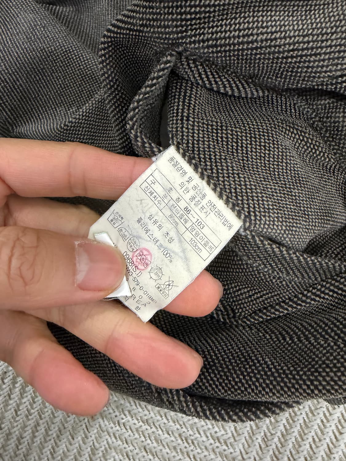 정품) 엘로드 남성 카키색 핀턱 팬츠 32 상품이미지8