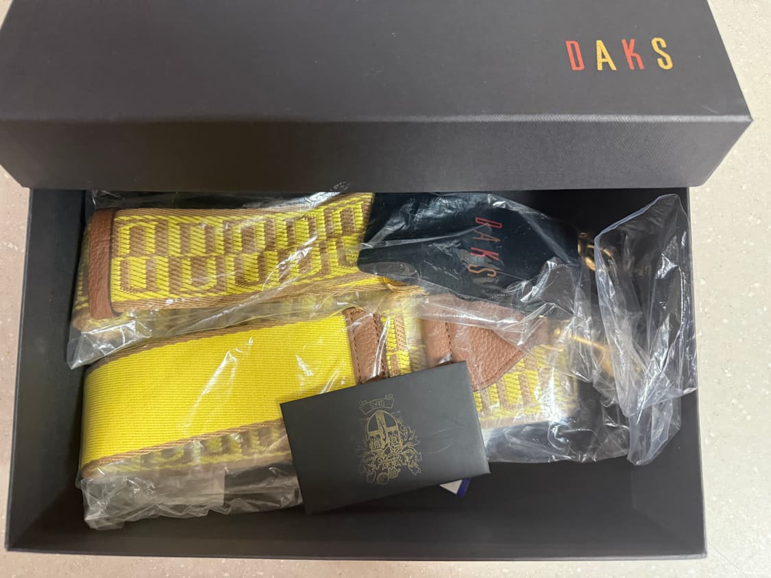 정품)닥스 크로스 스트랩(카멜+옐로우) 상품이미지4