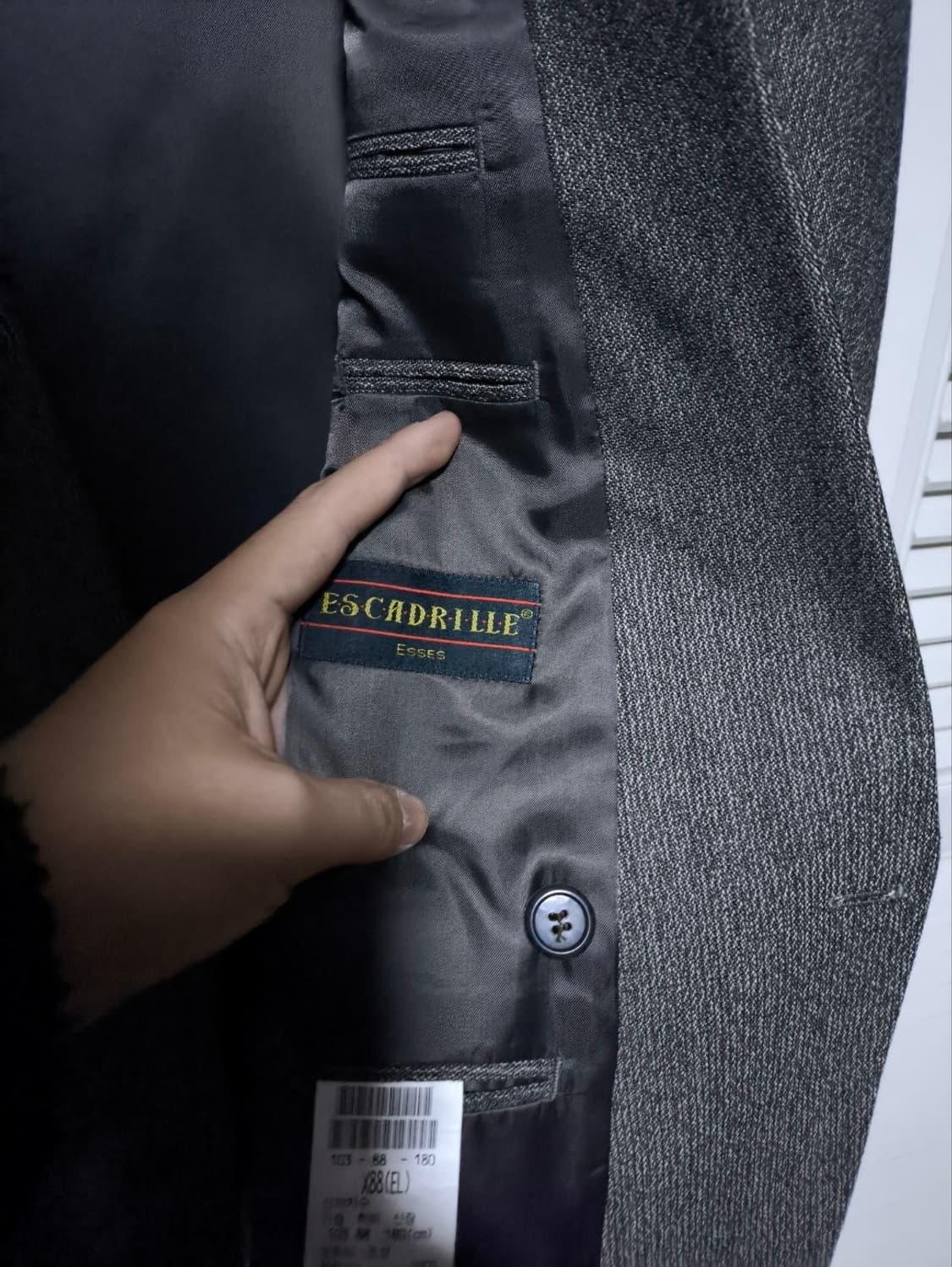 EL사이즈 에스카드릴 헤링본 풀세트 넥타이 베스트 정장 셋업 상품이미지3