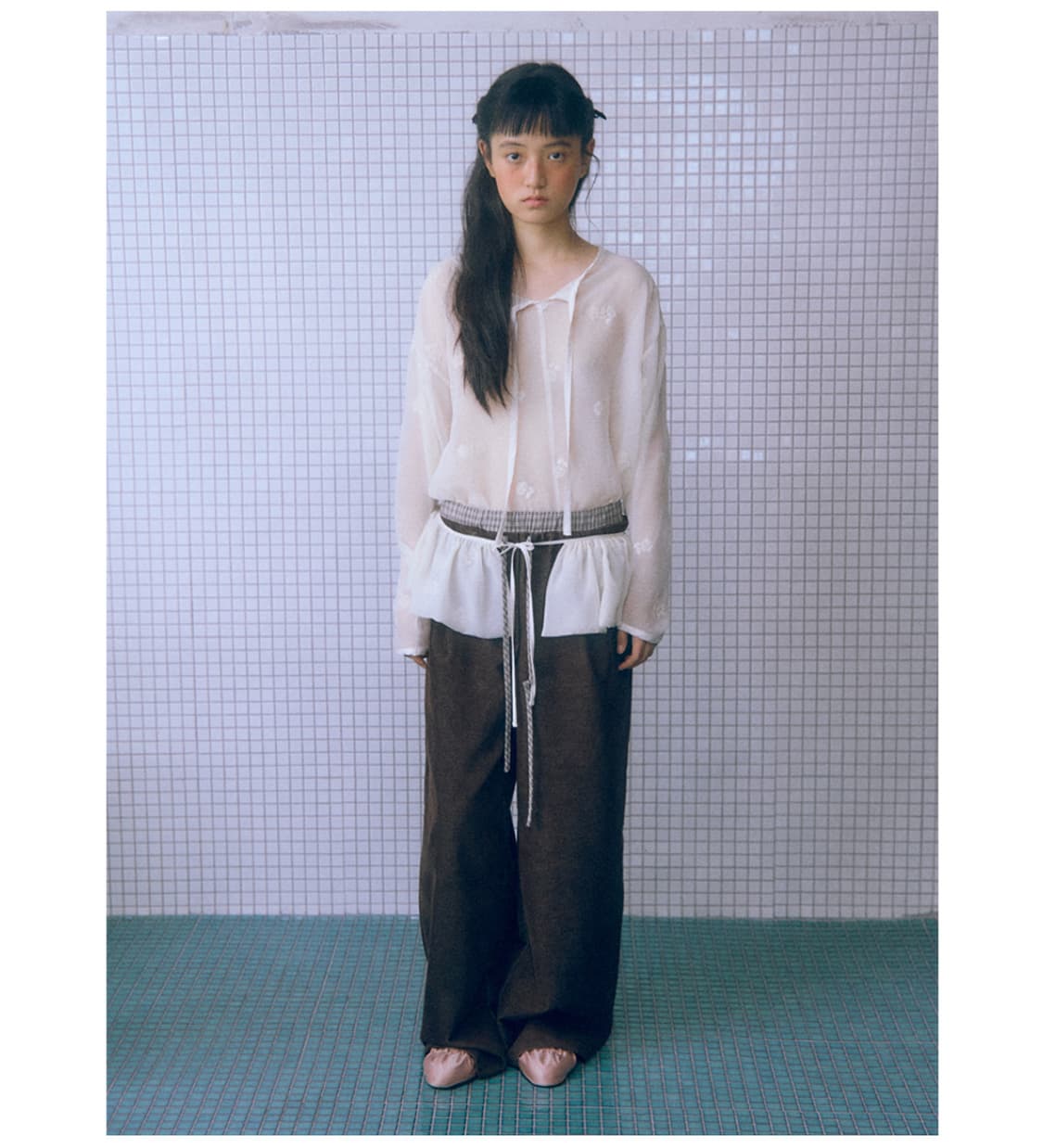 호쿠스포쿠스 poncho layered blouse ivory 상품이미지6
