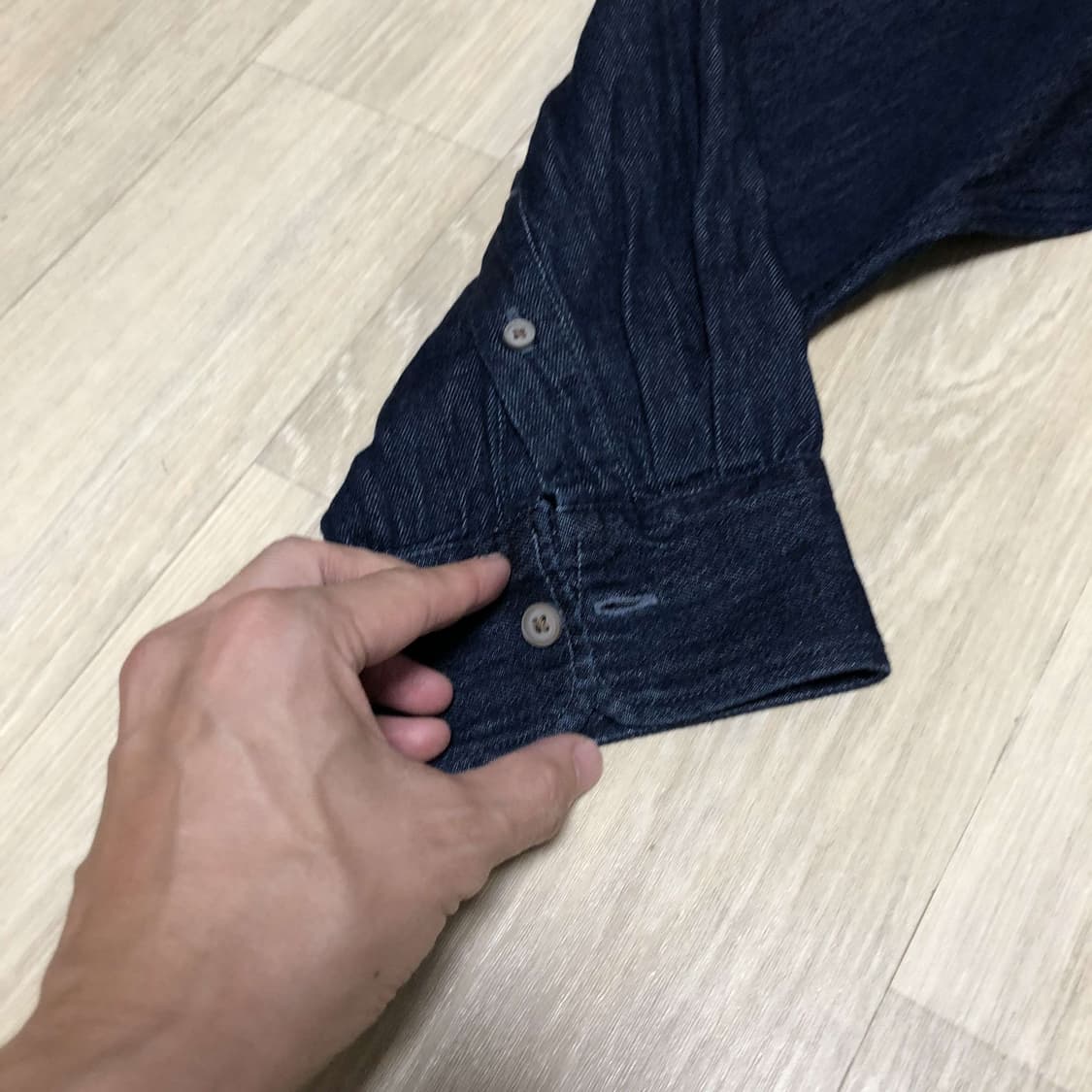 (4XL) 유니클로 UNIQLO 원워시드 데님 셔츠 유니클로 데님 셔츠 상품이미지2