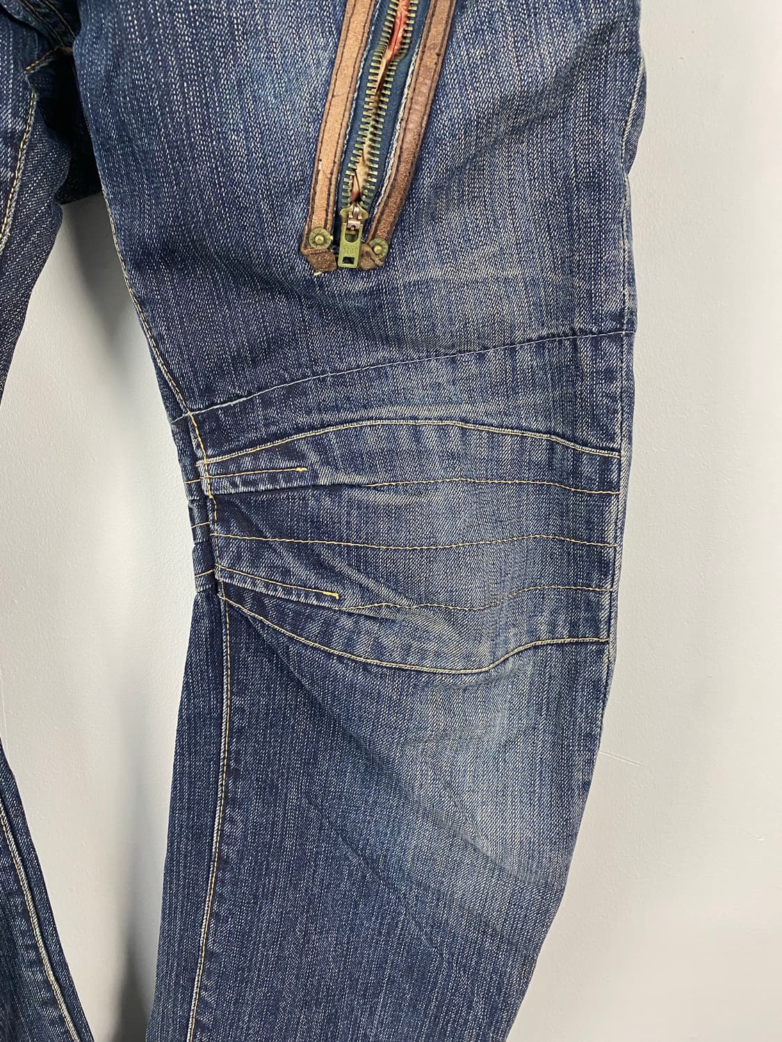 PPFM J핏 크레이지 지퍼 바이커진 데님팬츠 <635> 상품이미지5