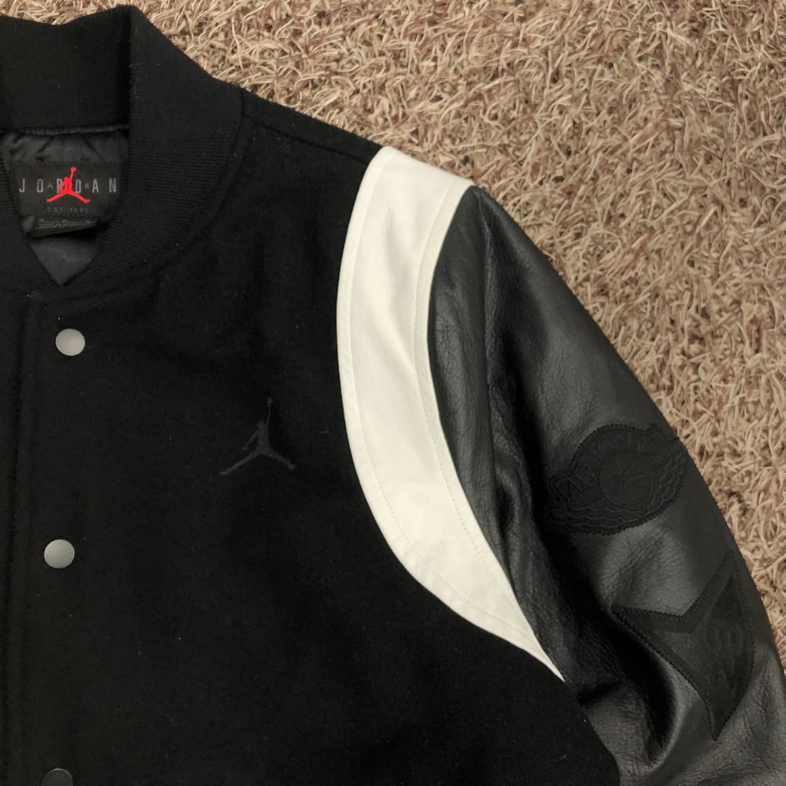 조던 DNA 소가죽 울 레더 바시티 자켓 상품이미지2