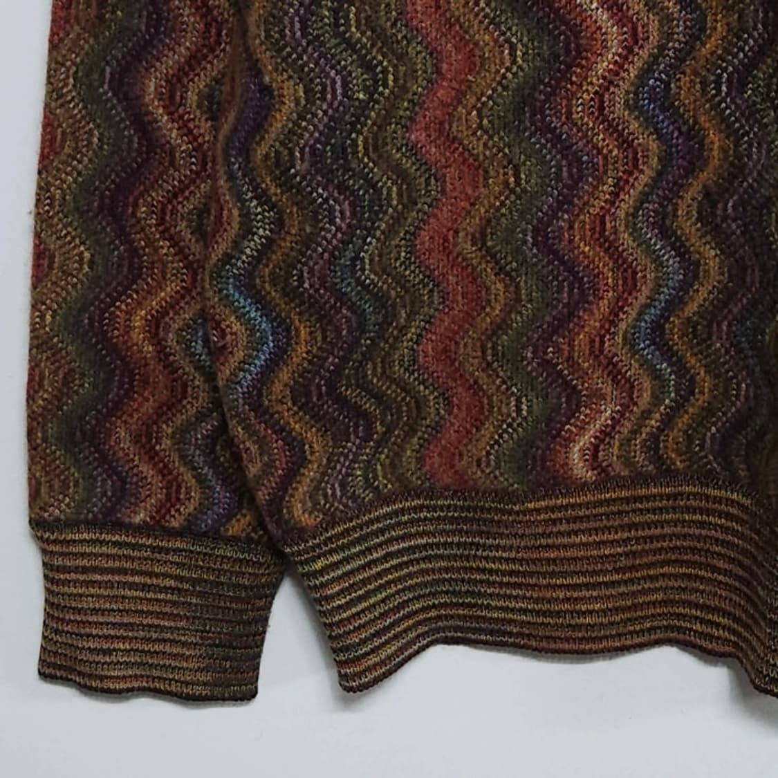 100 MASSIMO 마시모 지그재그 울 니트 카라니트 멀 상품이미지4