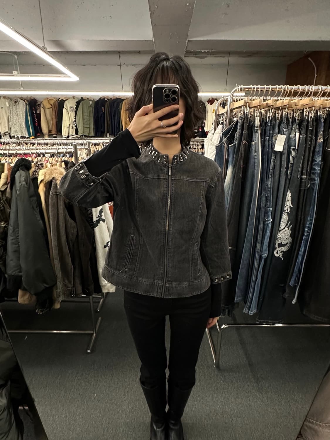 16)Ruby Rd. 빈티지 흑청 데님자켓 상품이미지1