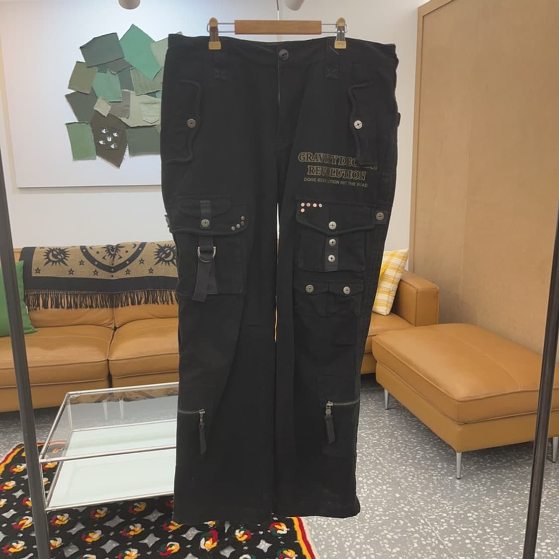 DOHC 스트릿 힙합 멀티포켓 카고팬츠 34인치 C06587 상품이미지3