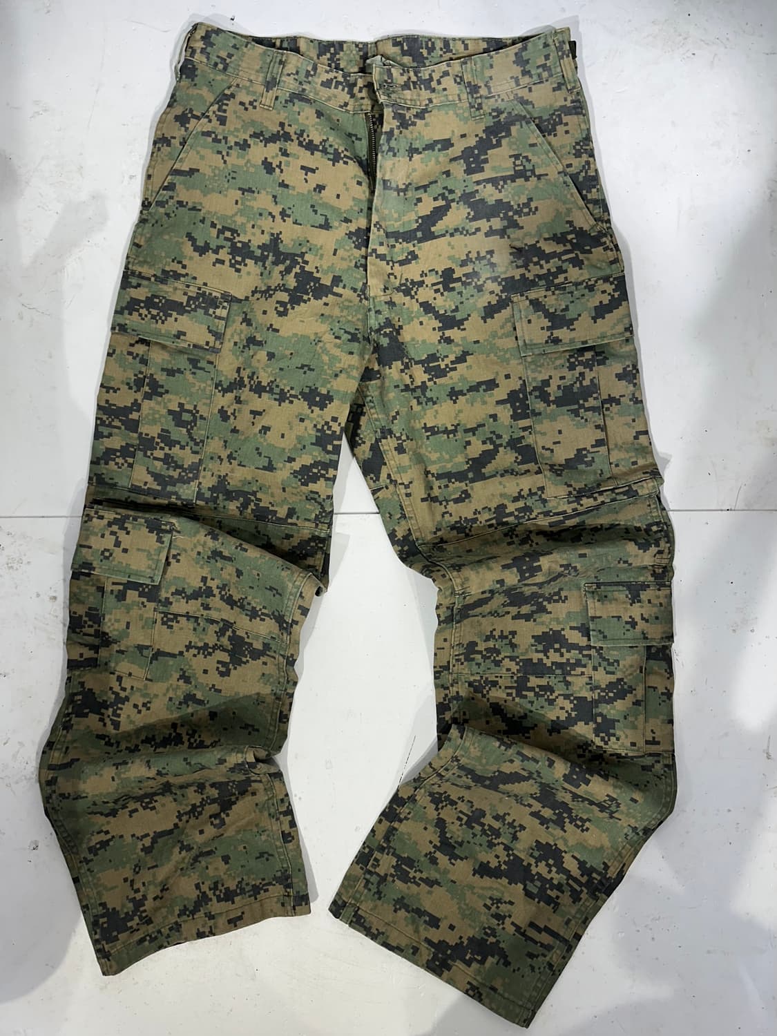 빈티지 카키 베이지 카모 와이드 카고 팬츠 상품이미지4